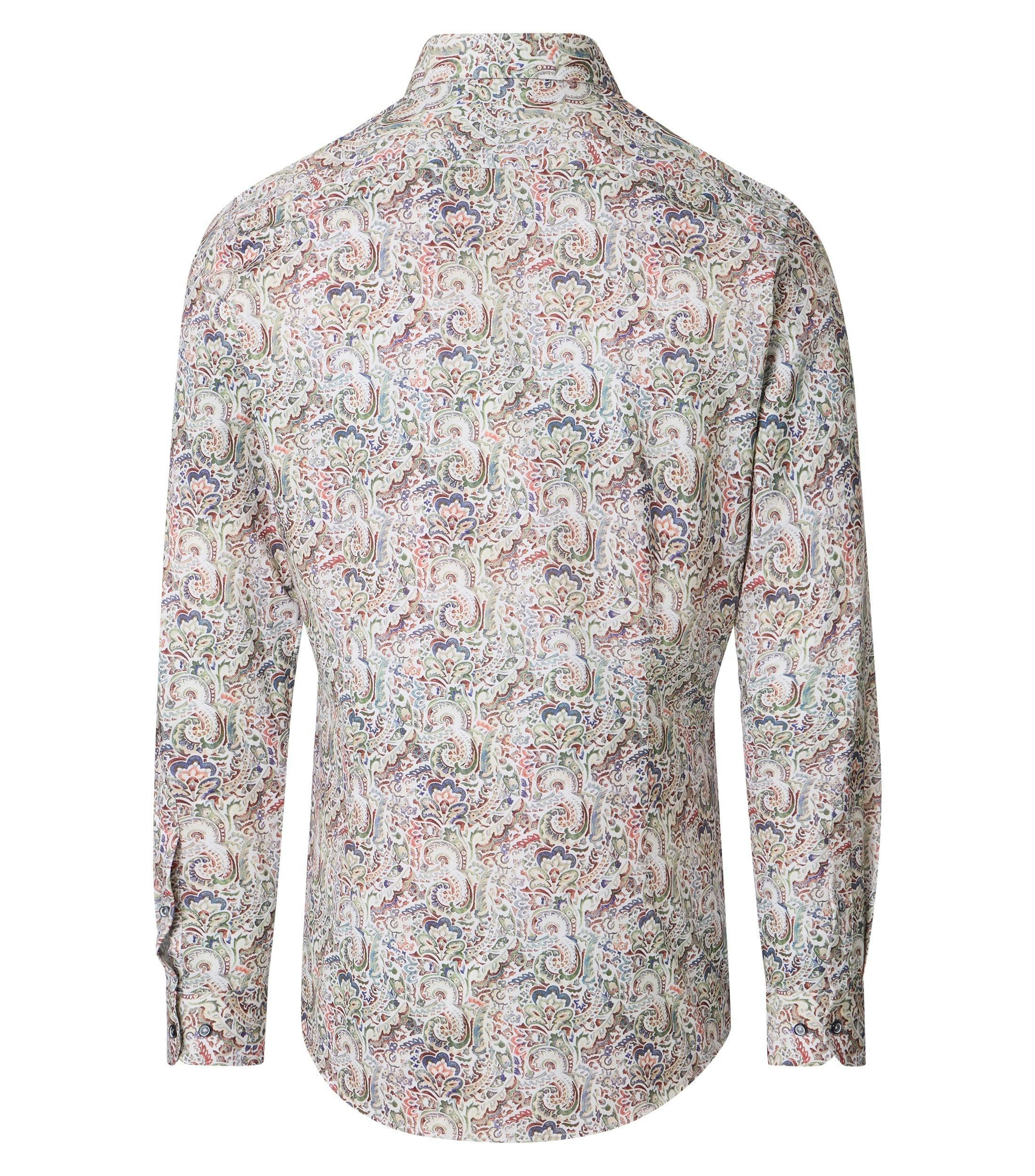 Ein Businesshemd im Print Muster in der Farbe GrÃ¼n