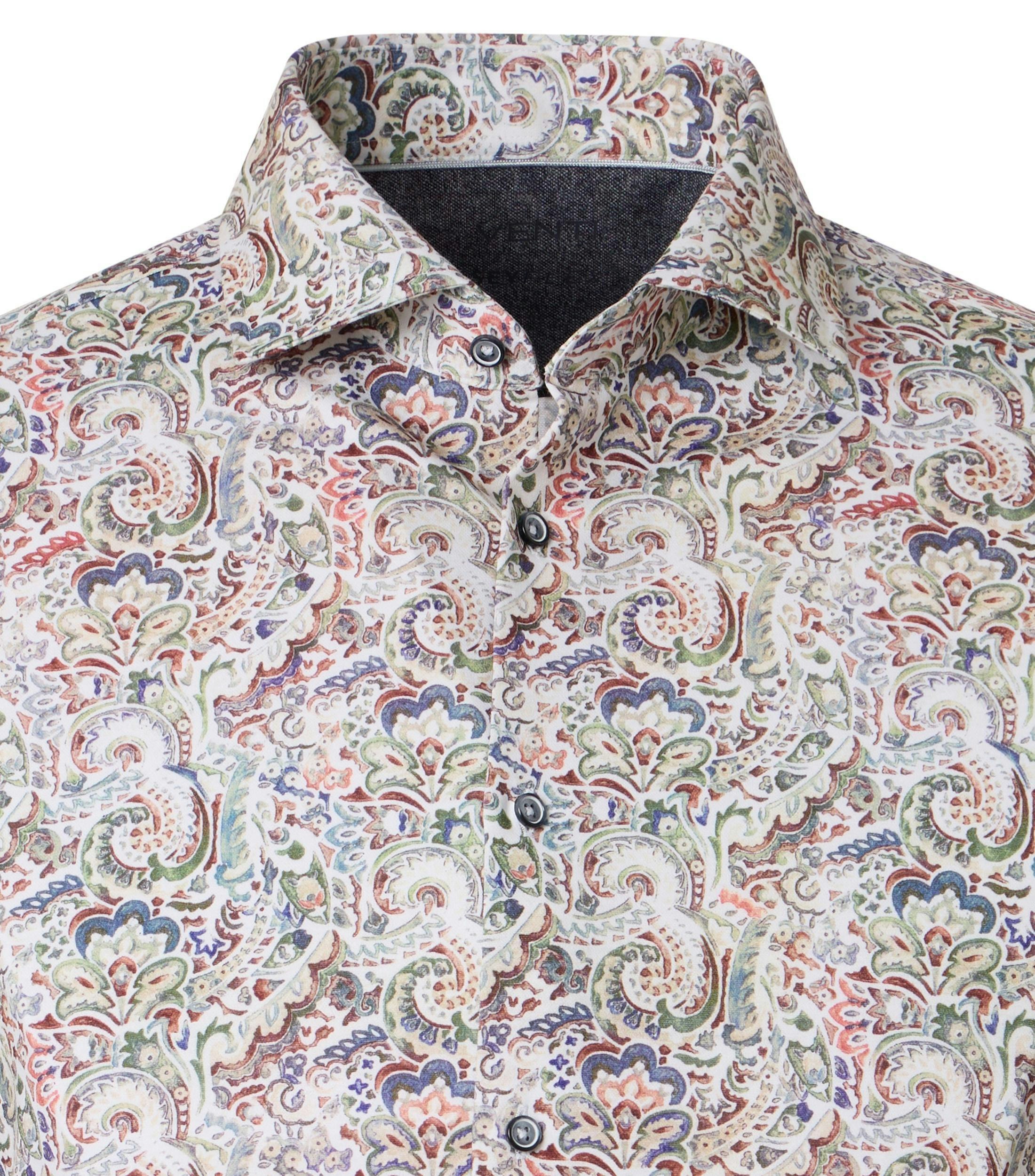 Ein Businesshemd im Print Muster in der Farbe GrÃ¼n