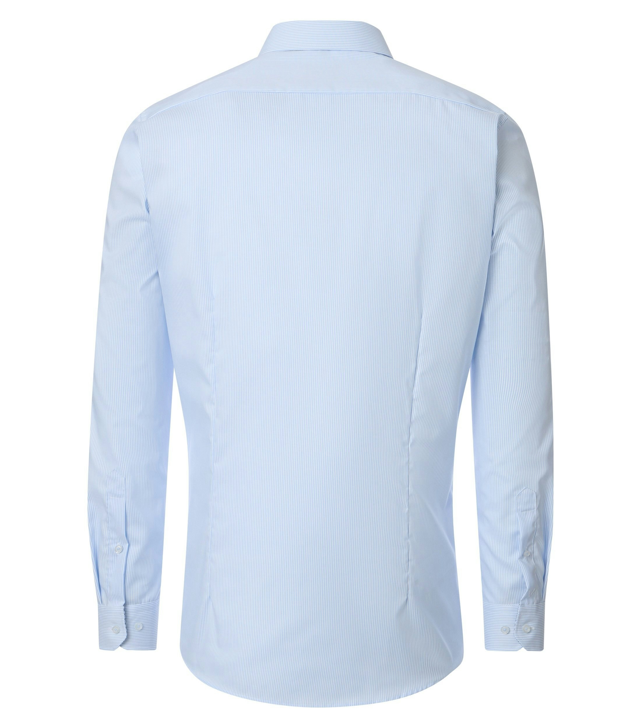 Ein Businesshemd im gestreift Muster in der Farbe Hellblau