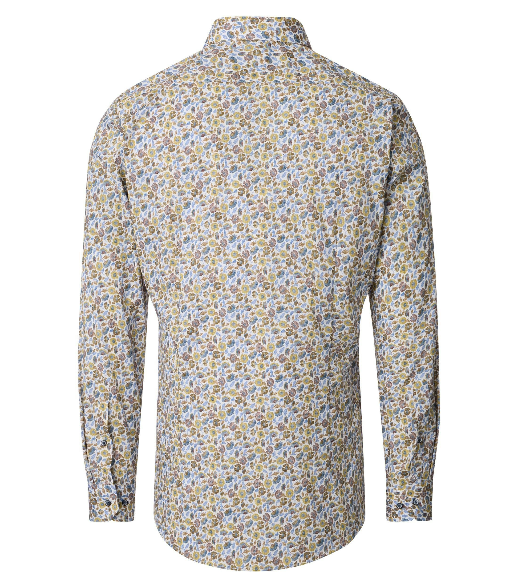 Ein Businesshemd im Print Muster in der Farbe Hellbraun