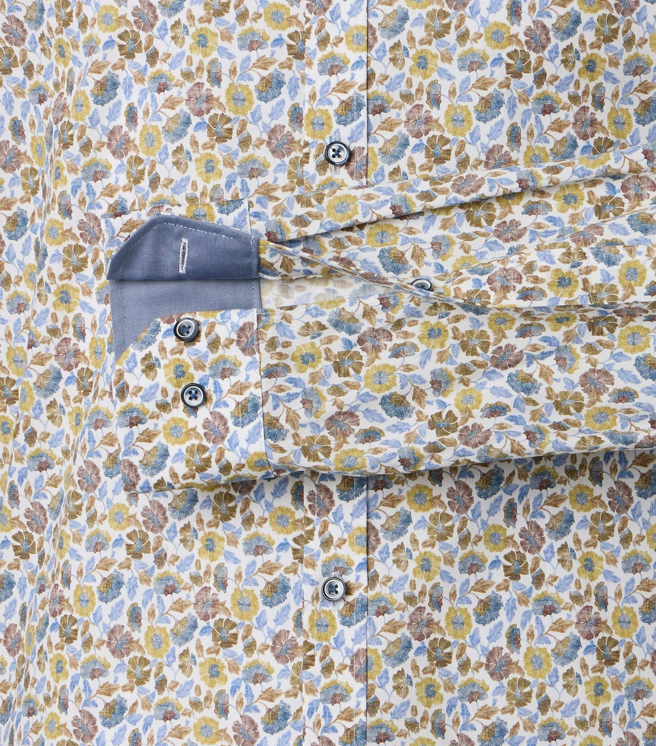 Ein Businesshemd im Print Muster in der Farbe Hellbraun