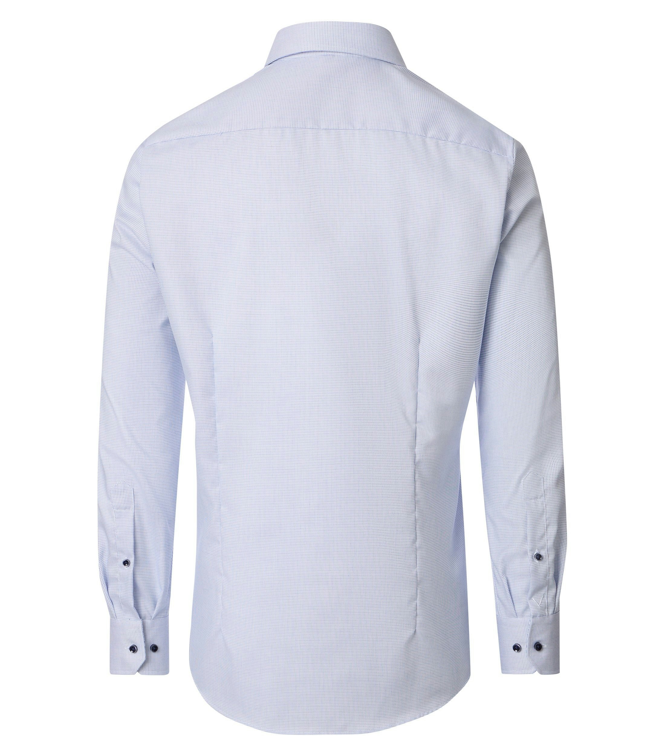 Ein Businesshemd im uni Muster in der Farbe Blau