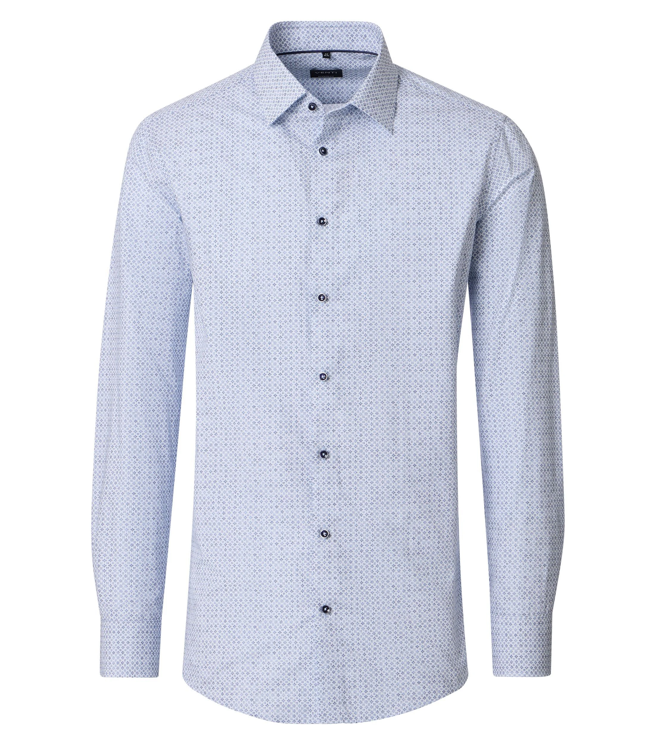 Businesshemd im Print-Muster in der Farbe Blau