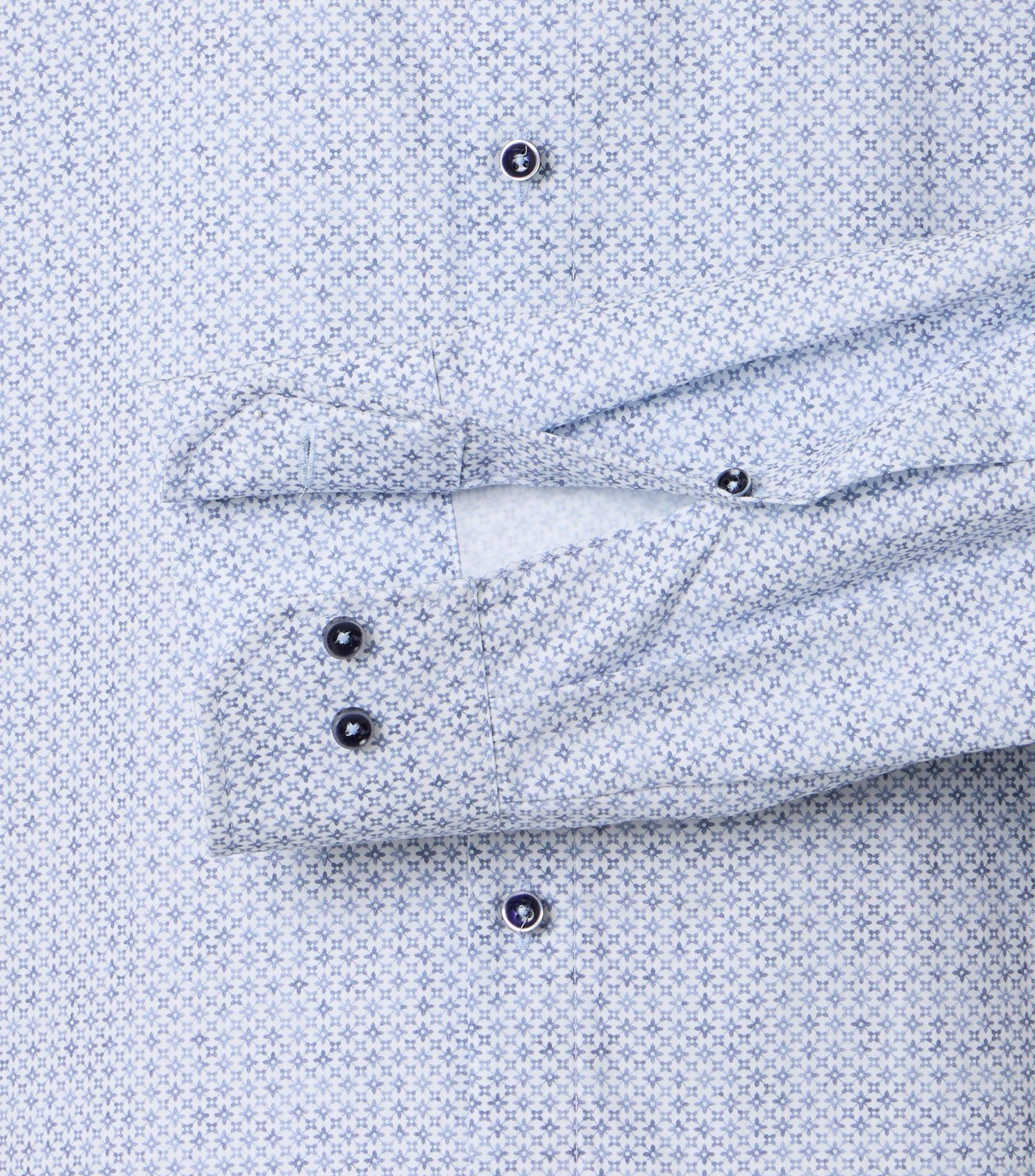 Businesshemd im Print-Muster in der Farbe Blau