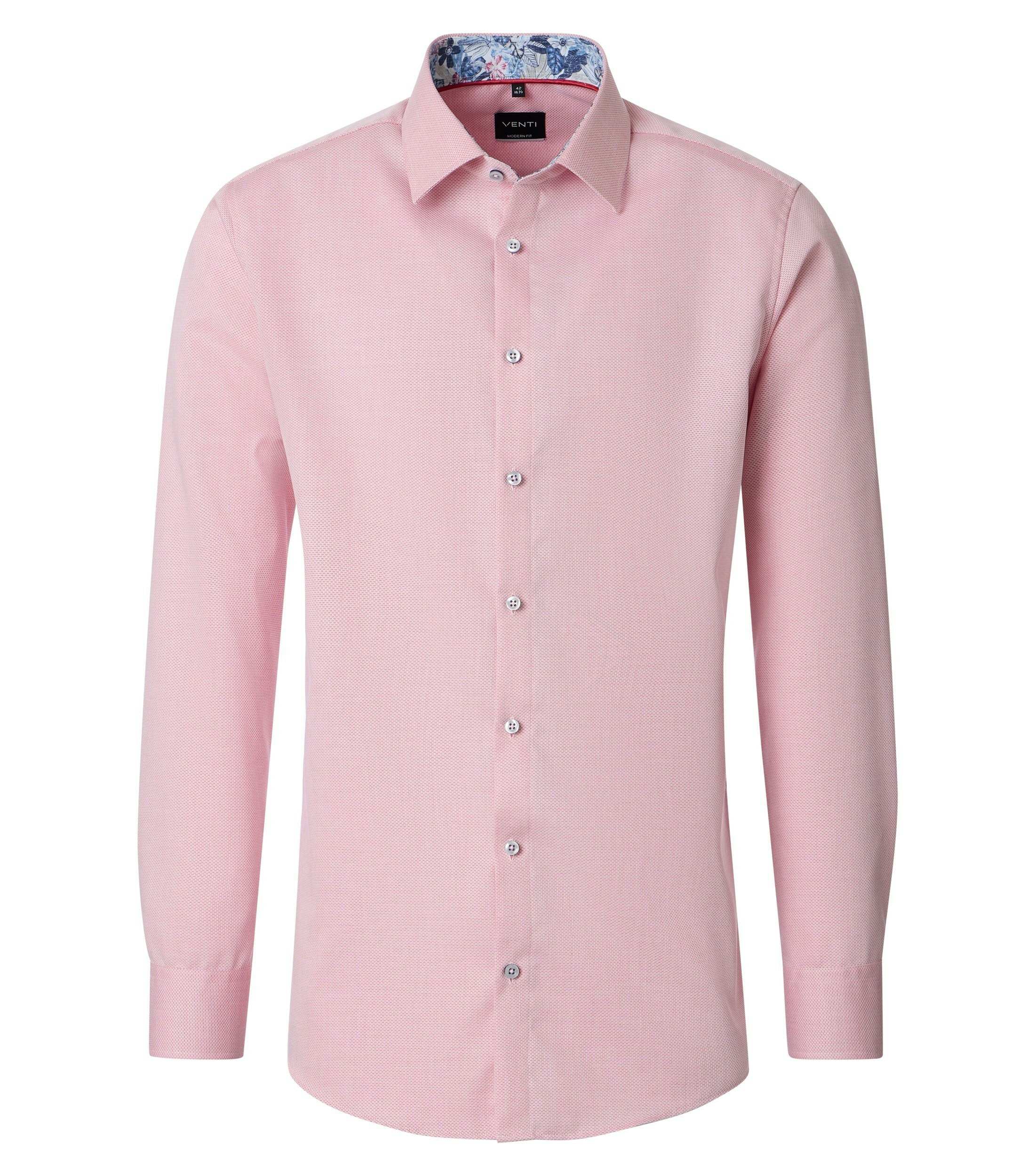 Ein Businesshemd im uni Muster in der Farbe Rot