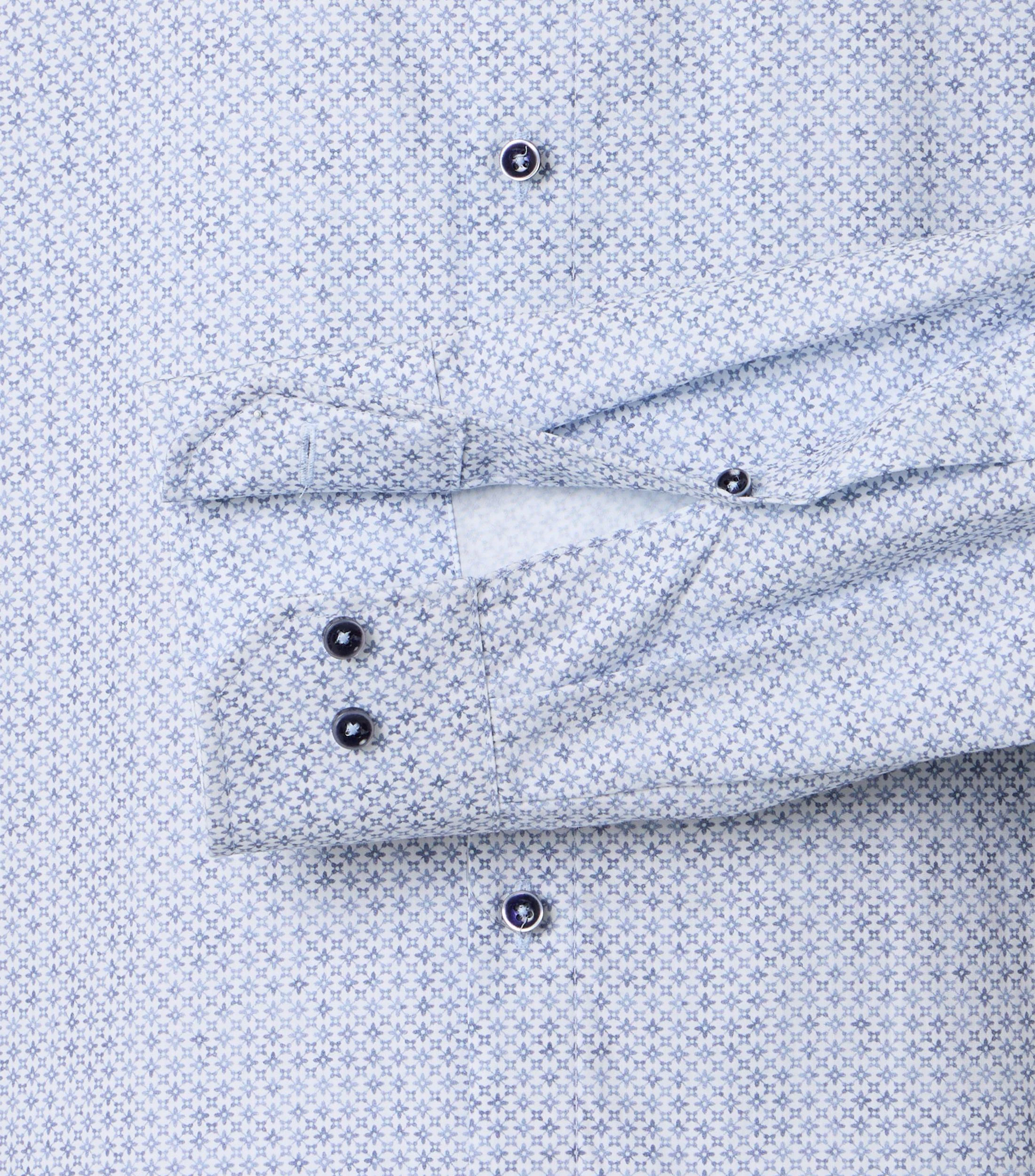 Businesshemd im Print-Muster in der Farbe Blau