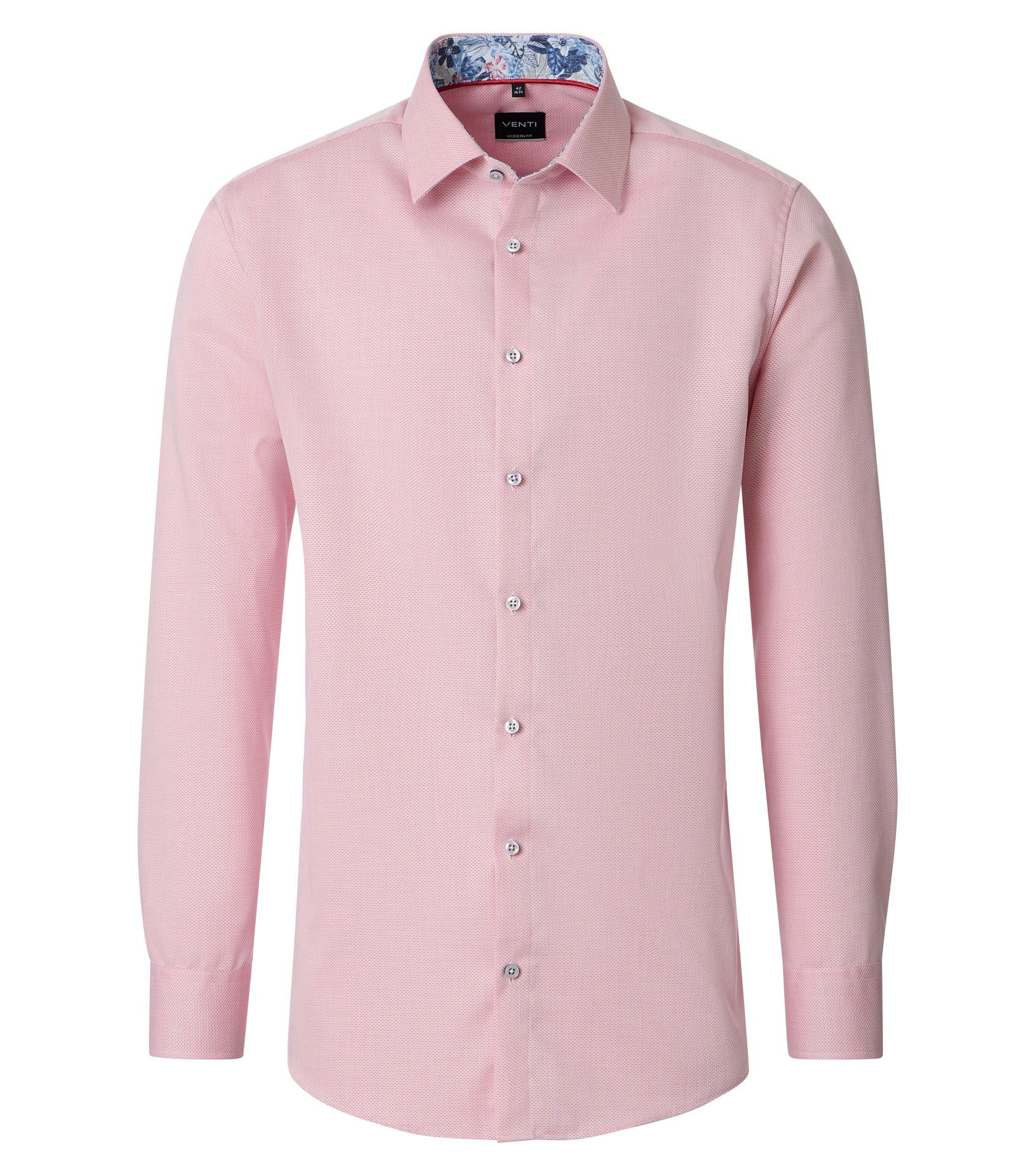 Ein Businesshemd im uni Muster in der Farbe Rot