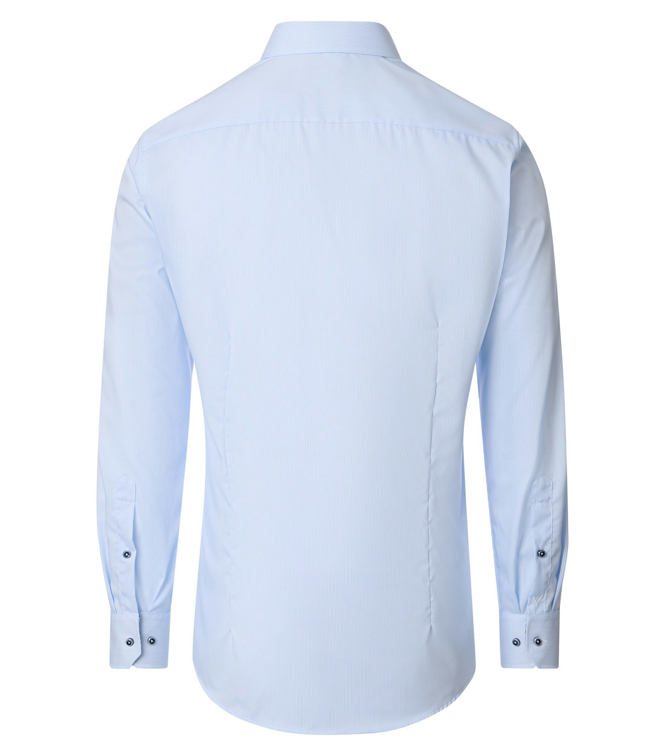 Ein Businesshemd im gestreift Muster in der Farbe Blau