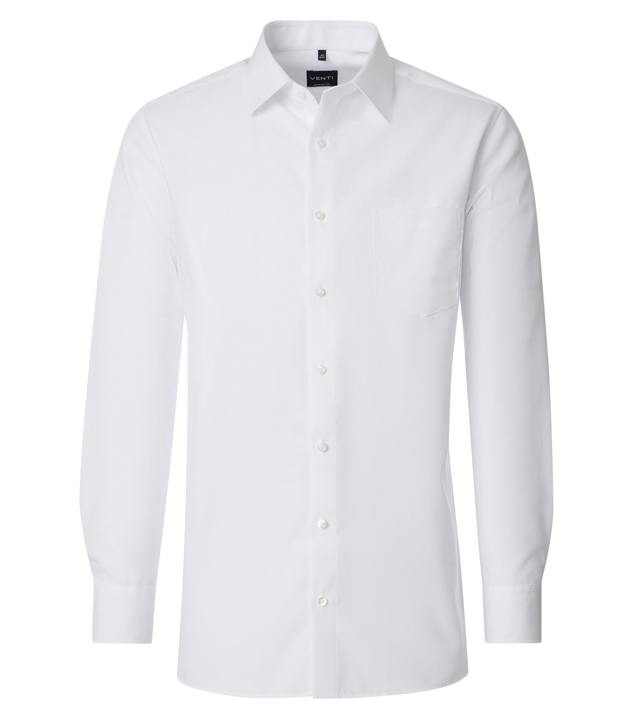 Ein Businesshemd im uni Muster in der Farbe Weiß