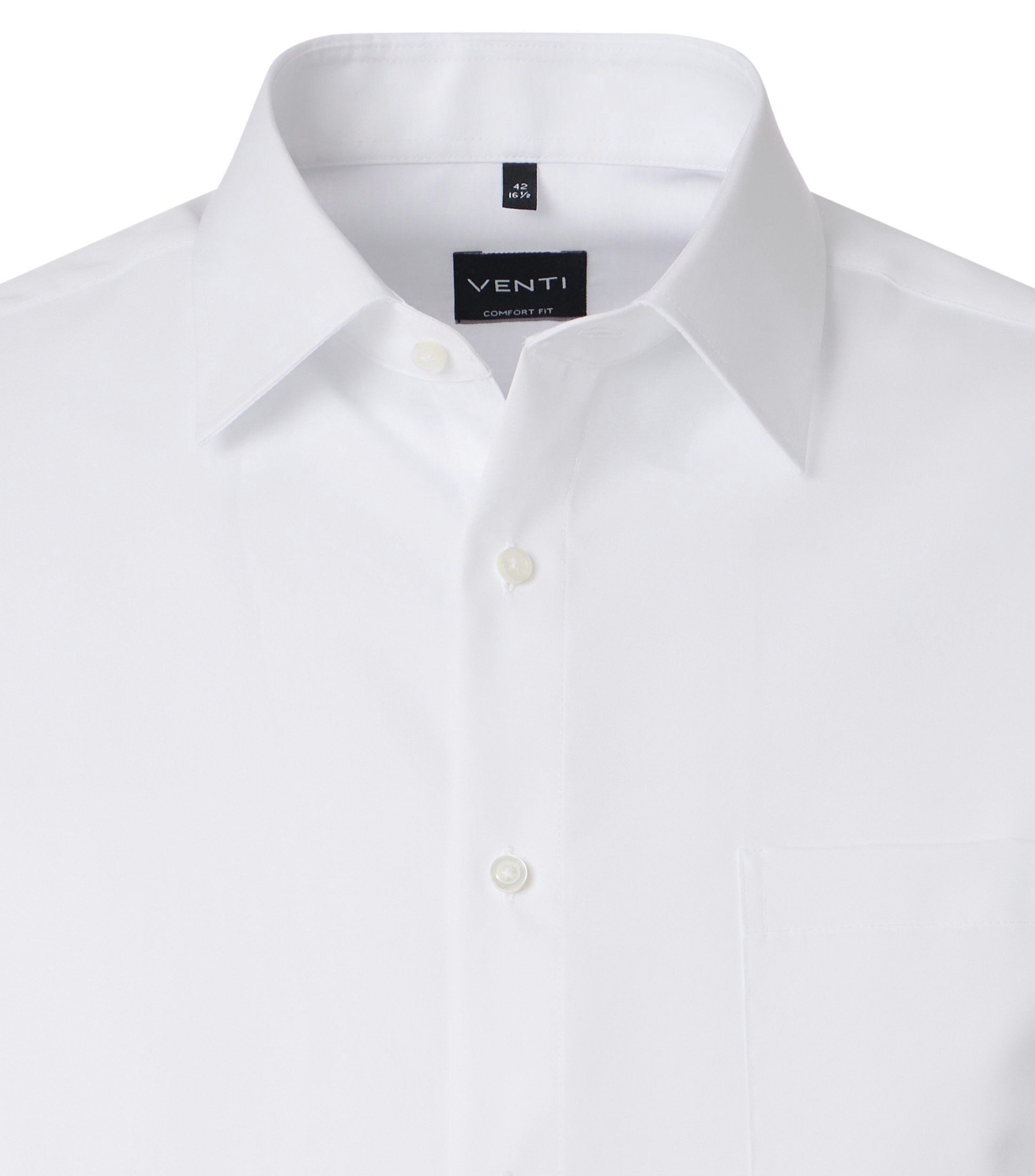 Ein Businesshemd im uni Muster in der Farbe Weiß