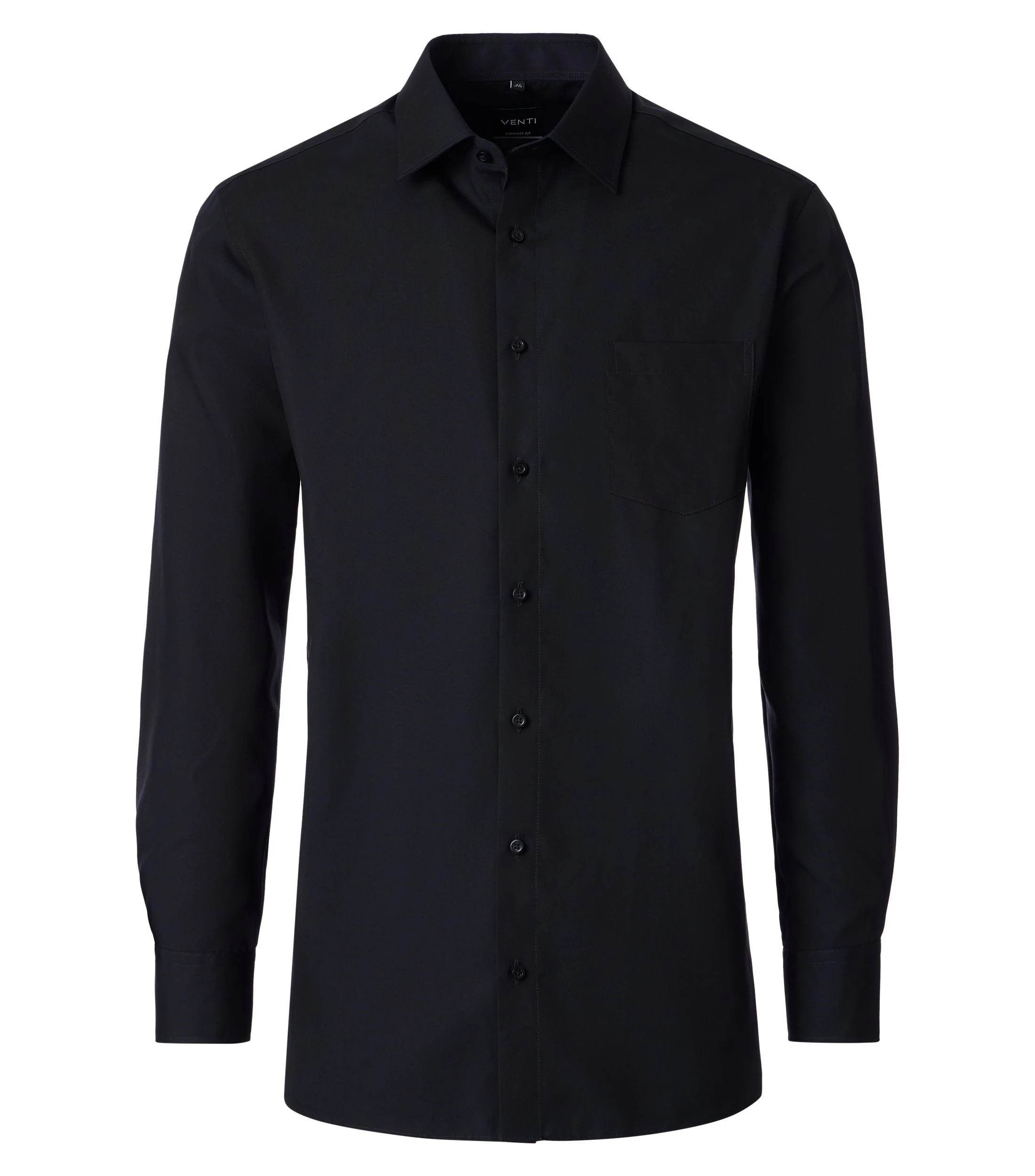 Businesshemd im unifarbenen Design in der Farbe Schwarz