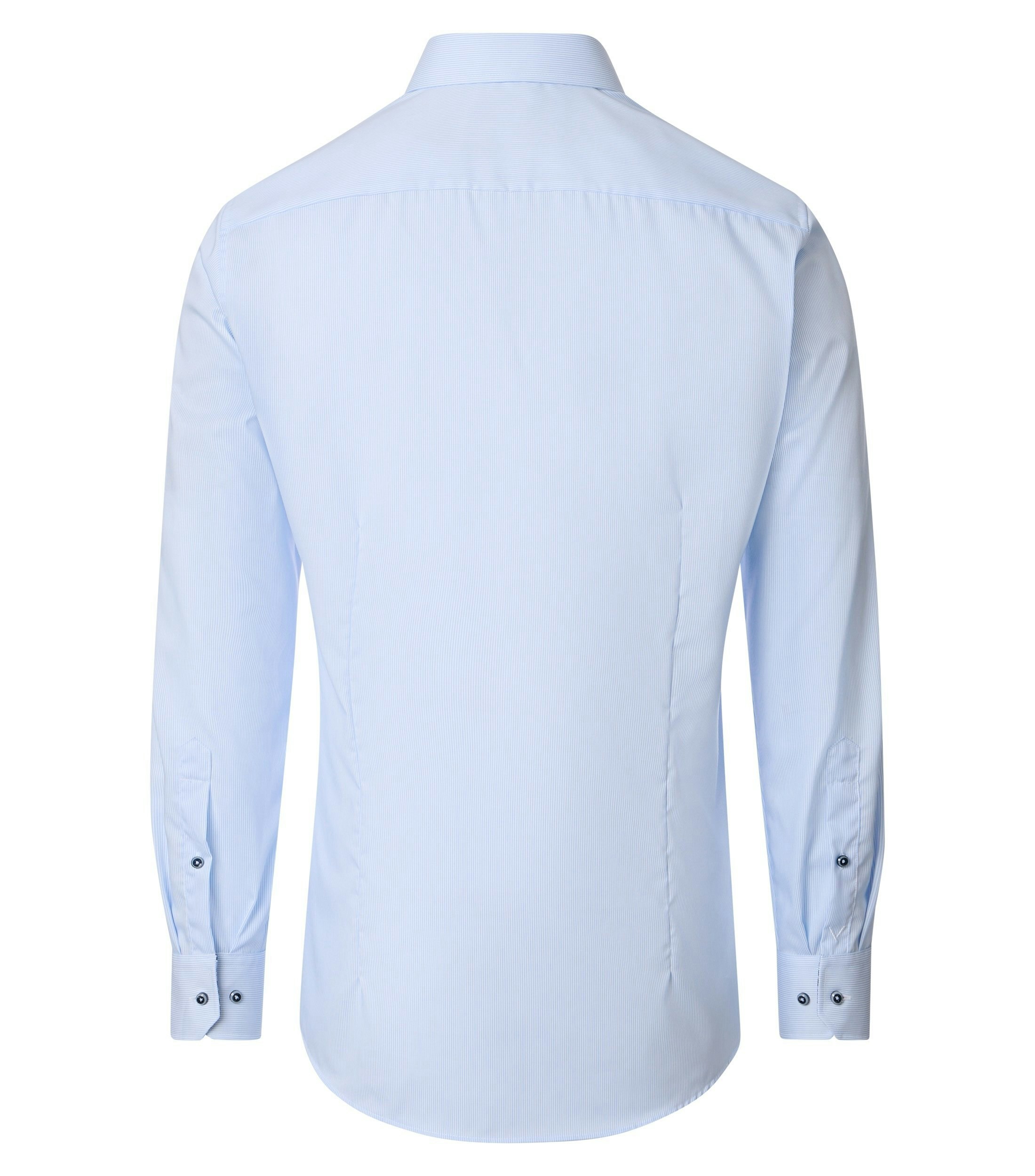 Ein Businesshemd im gestreift Muster in der Farbe blau