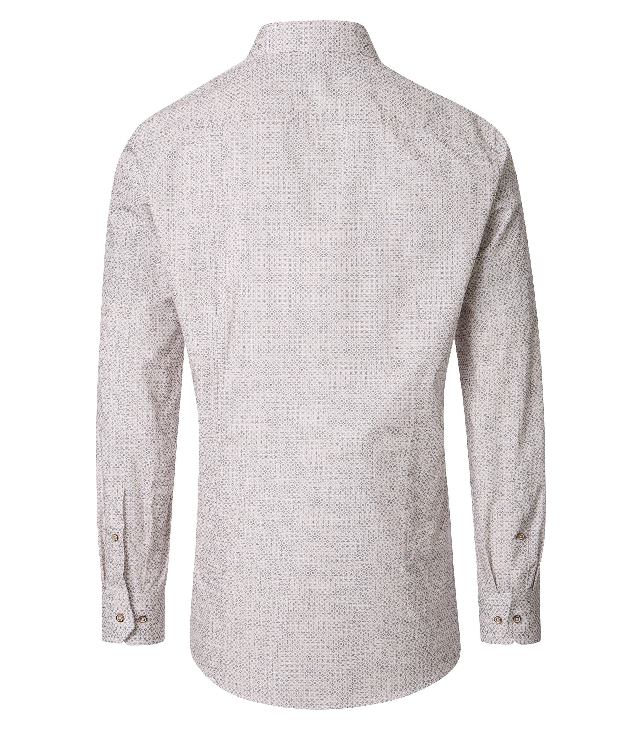 Businesshemd im Print-Muster in der Farbe Beige