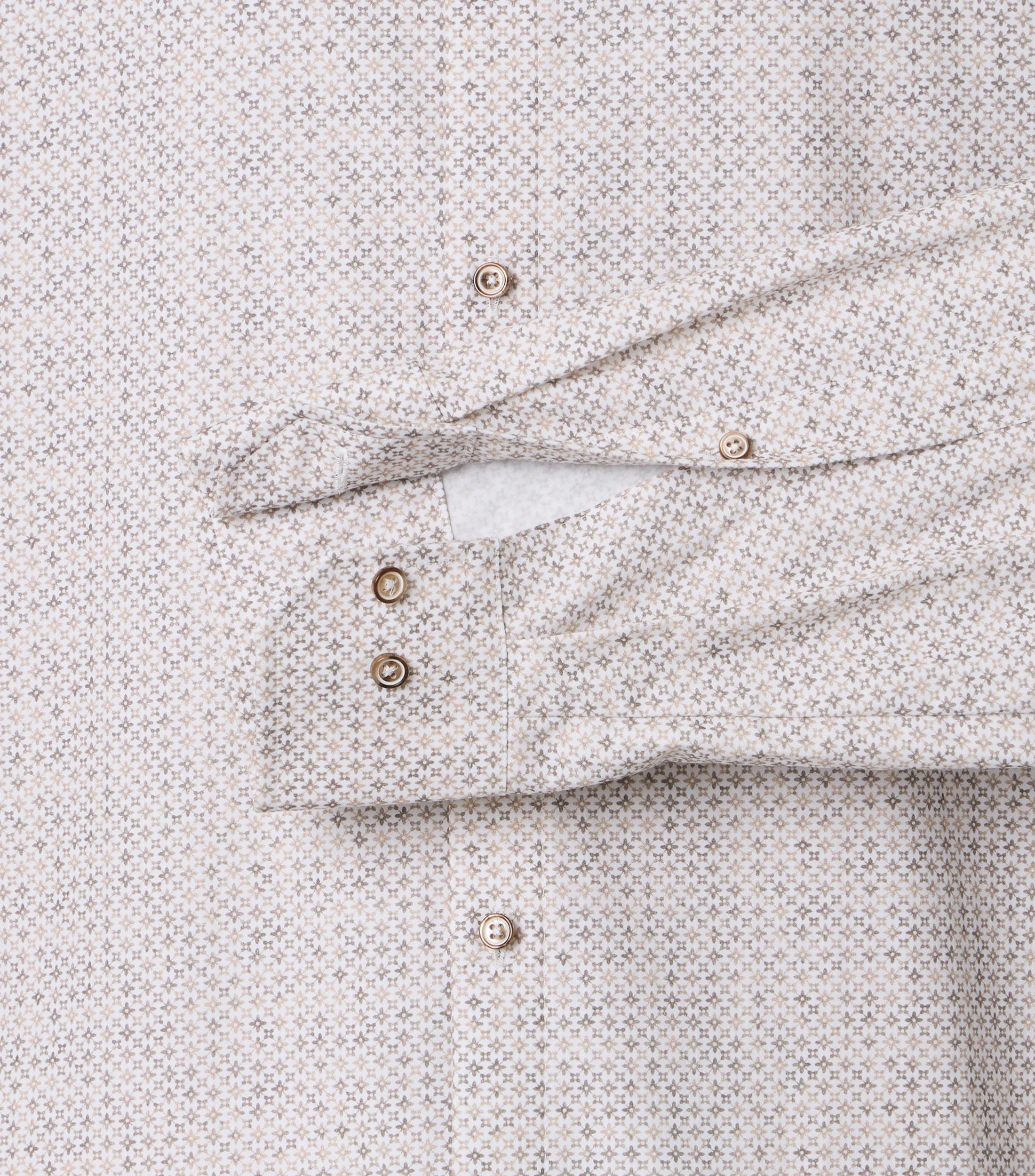 Businesshemd im Print-Muster in der Farbe Beige