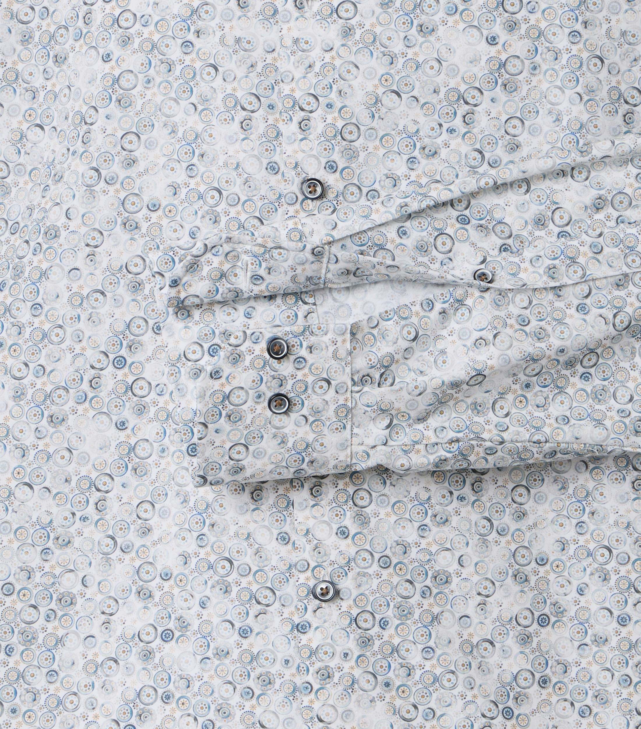 Ein Businesshemd im Print Muster in der Farbe Grau