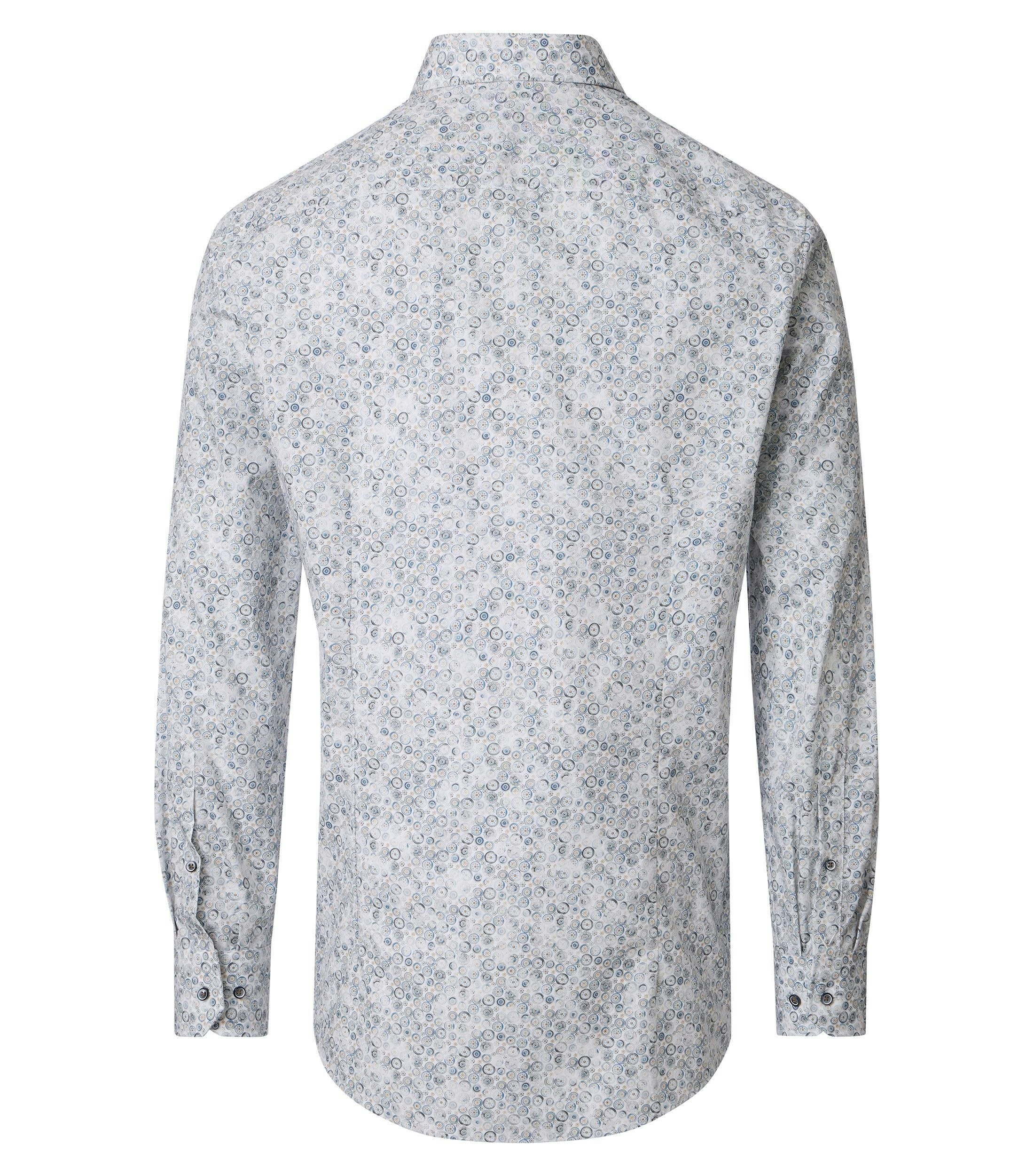 Ein Businesshemd im Print Muster in der Farbe Grau