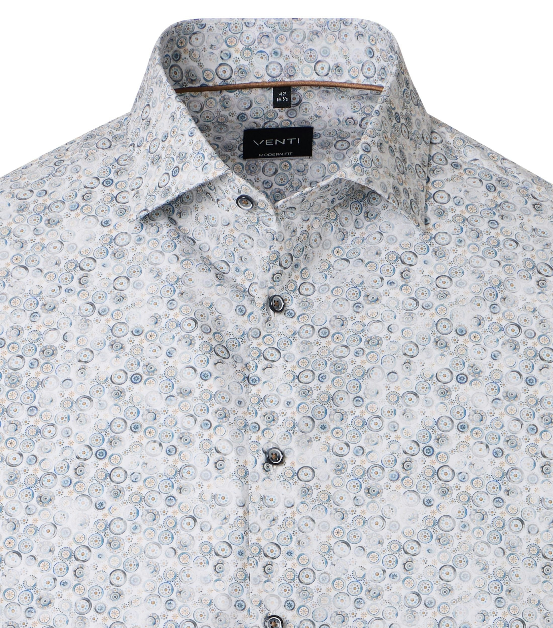 Ein Businesshemd im Print Muster in der Farbe Grau