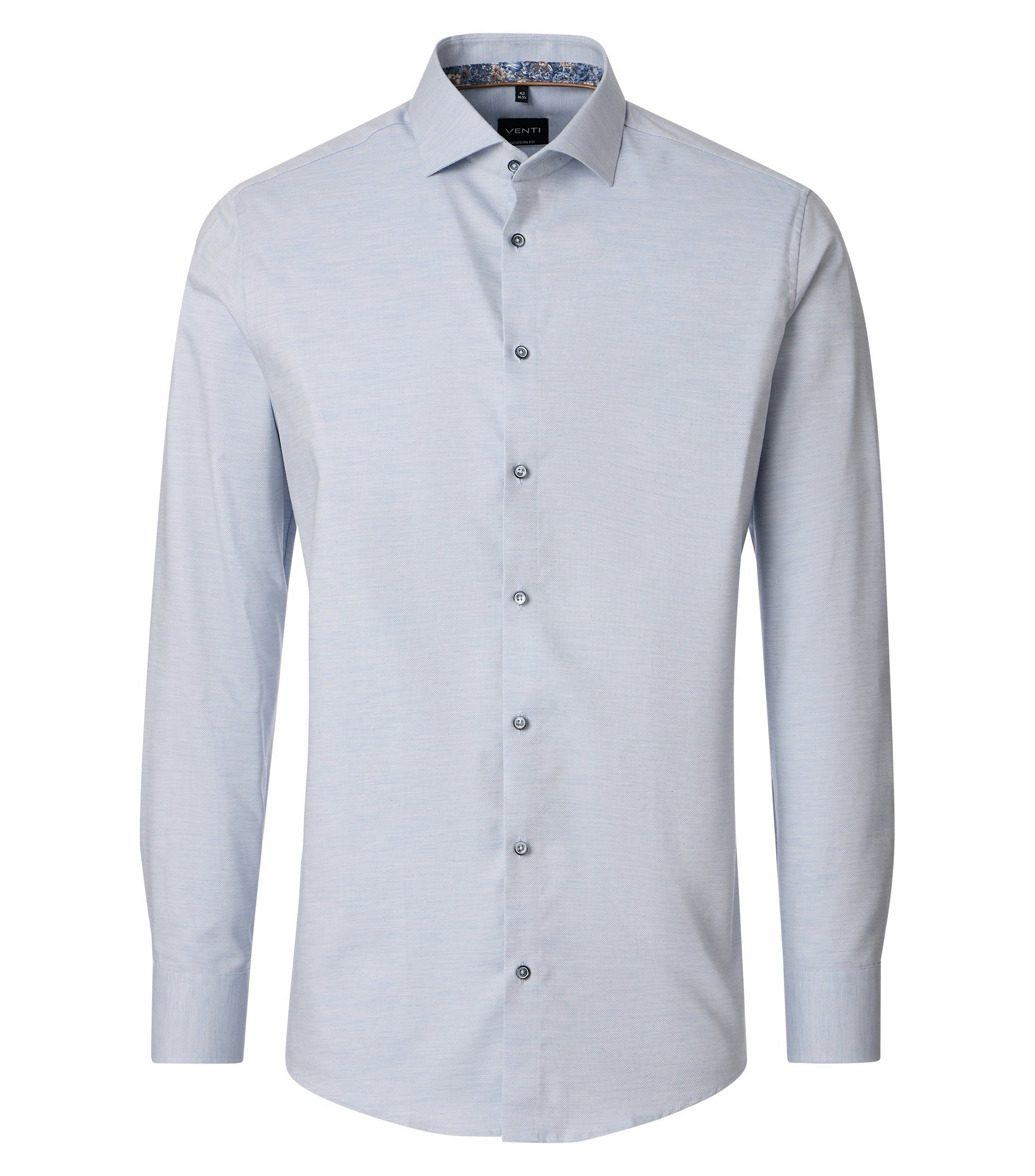 Ein Businesshemd im uni Muster in der Farbe Blau