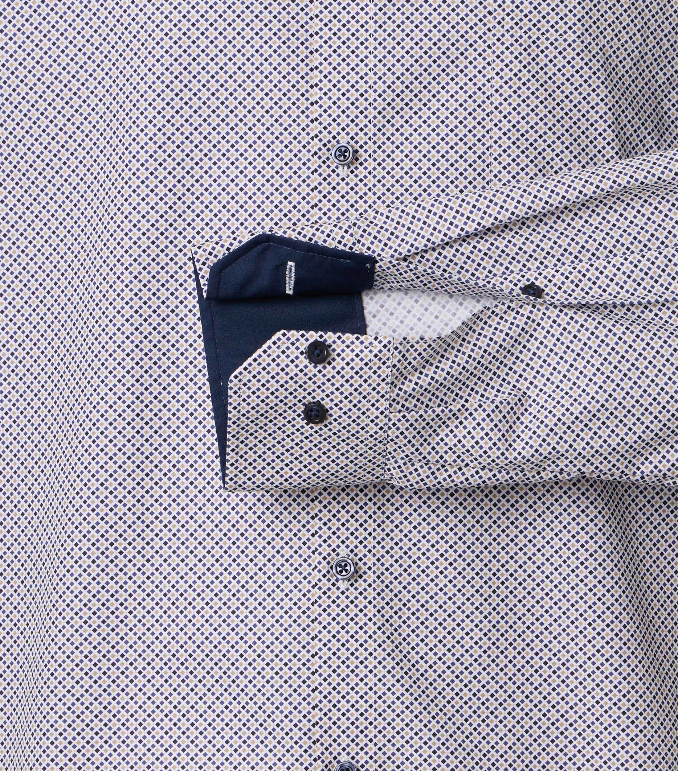 Businesshemd im Print-Muster in der Farbe Blau
