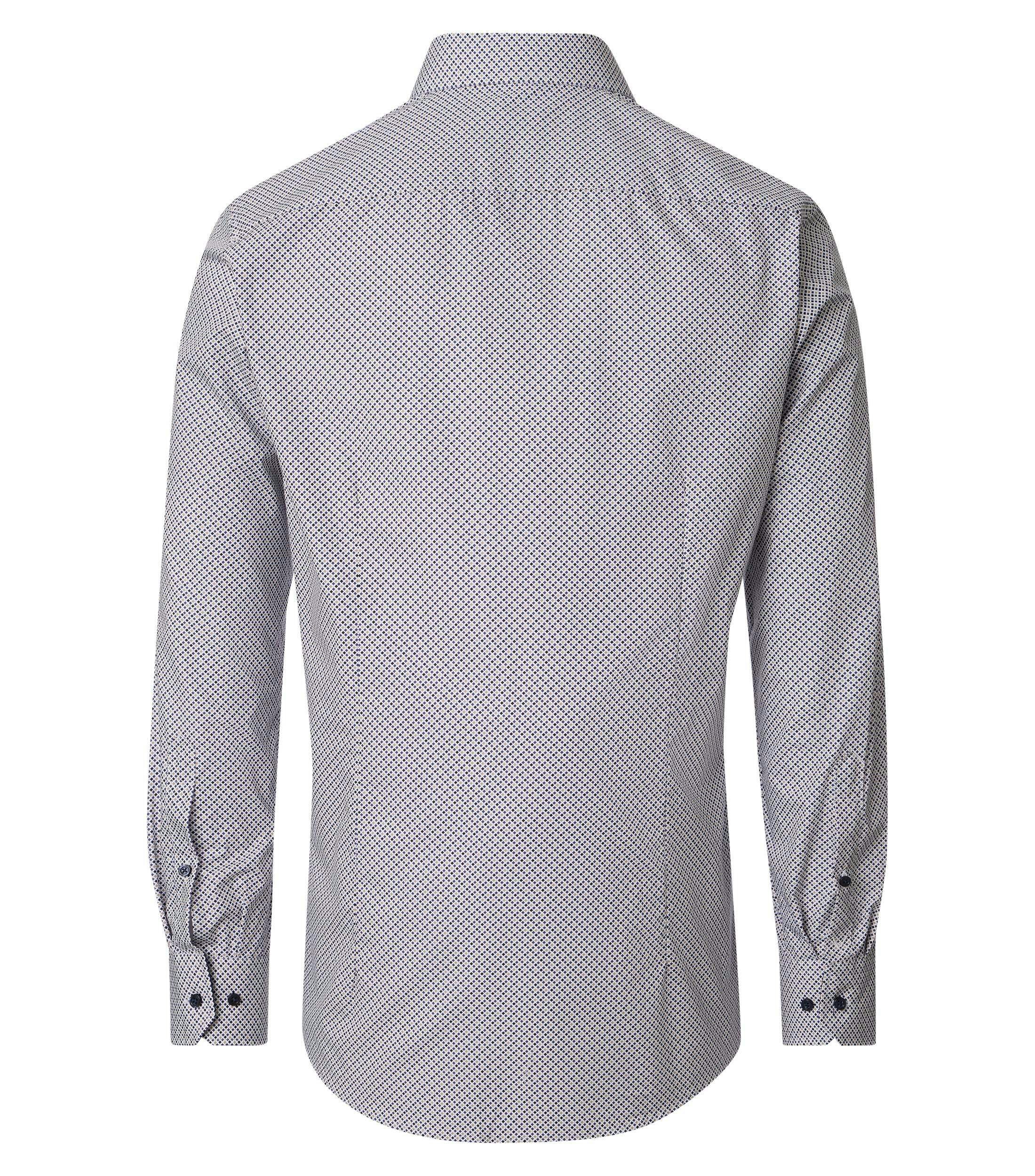 Ein Businesshemd im Print Muster in der Farbe Blau