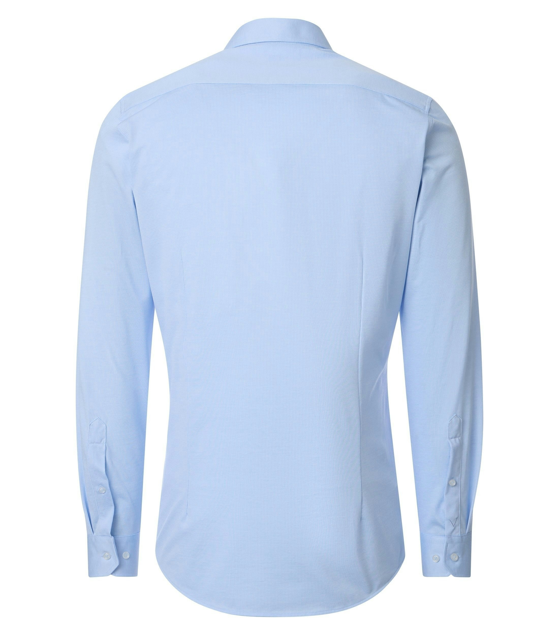 Ein Businesshemd im uni Muster in der Farbe blau