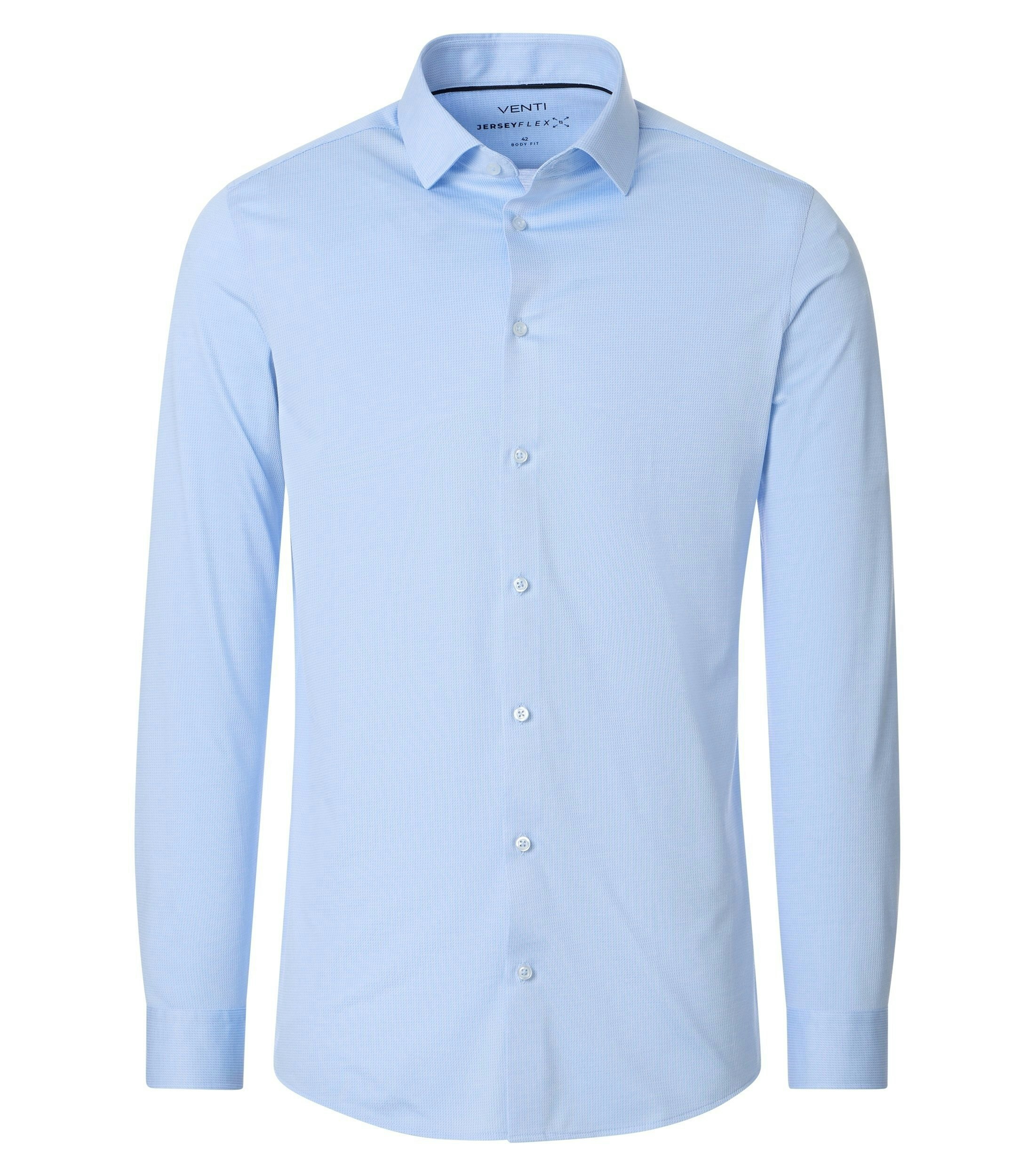 Ein Businesshemd im uni Muster in der Farbe blau