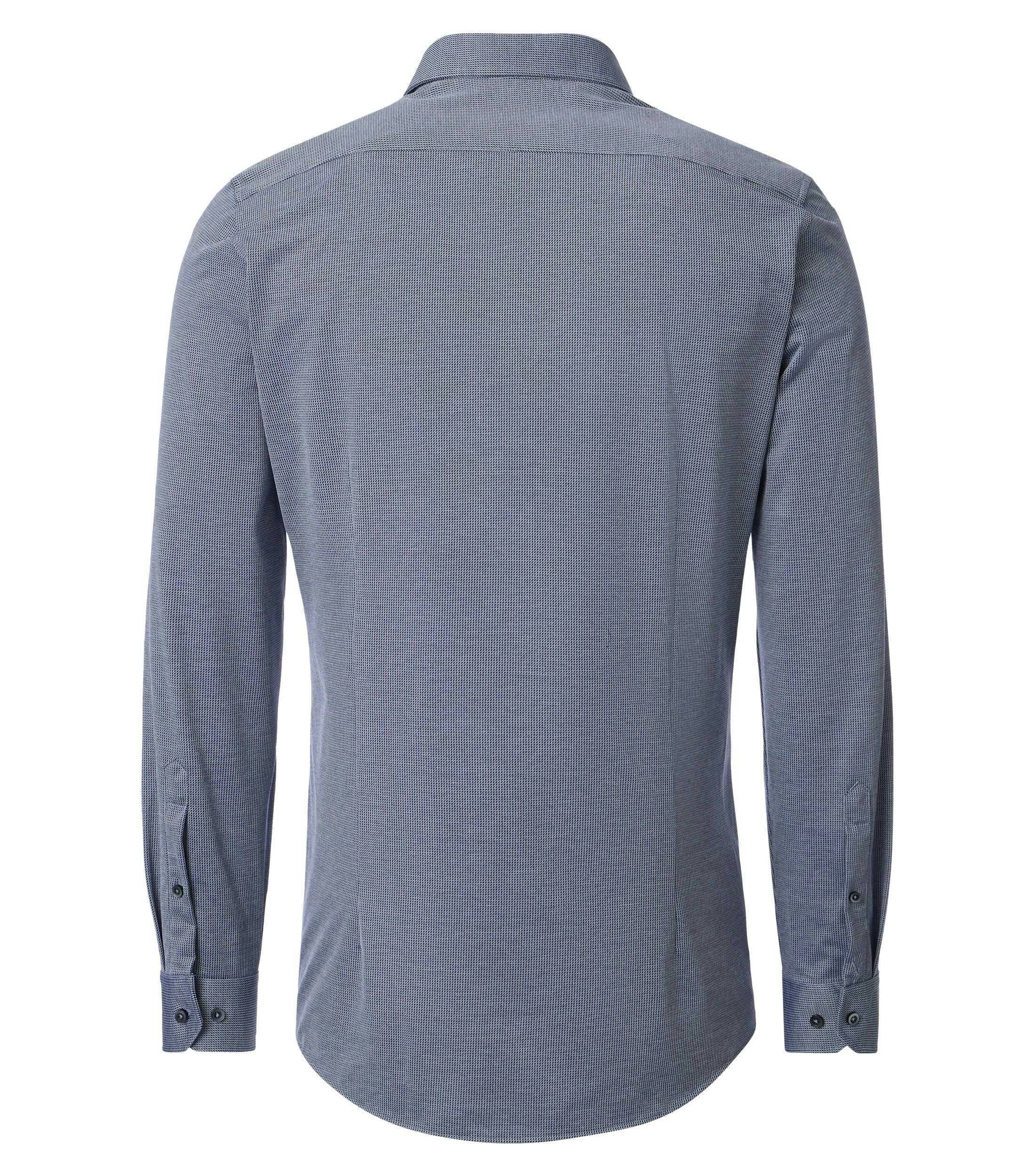 Ein Businesshemd im uni Muster in der Farbe blau