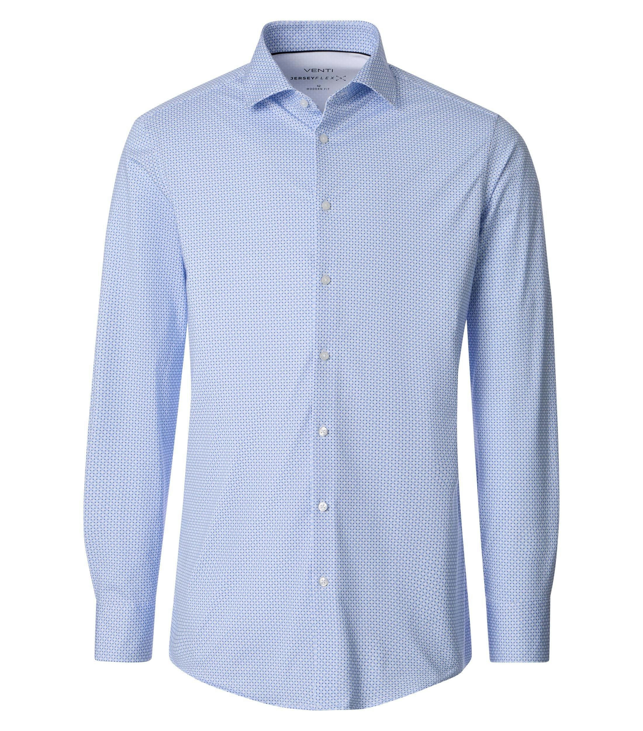 Ein Businesshemd im Print Muster in der Farbe Blau