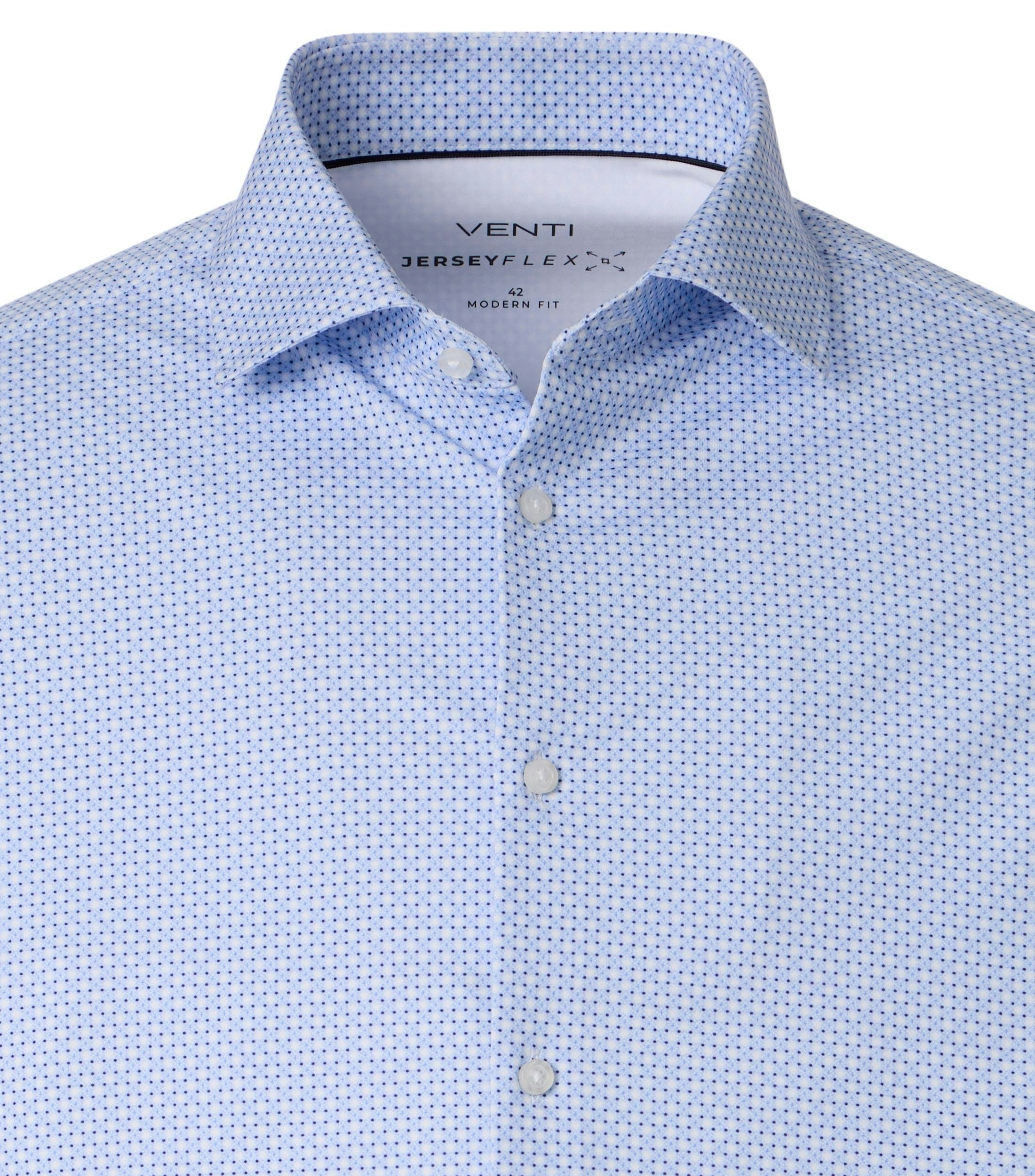 Ein Businesshemd im Print Muster in der Farbe Blau