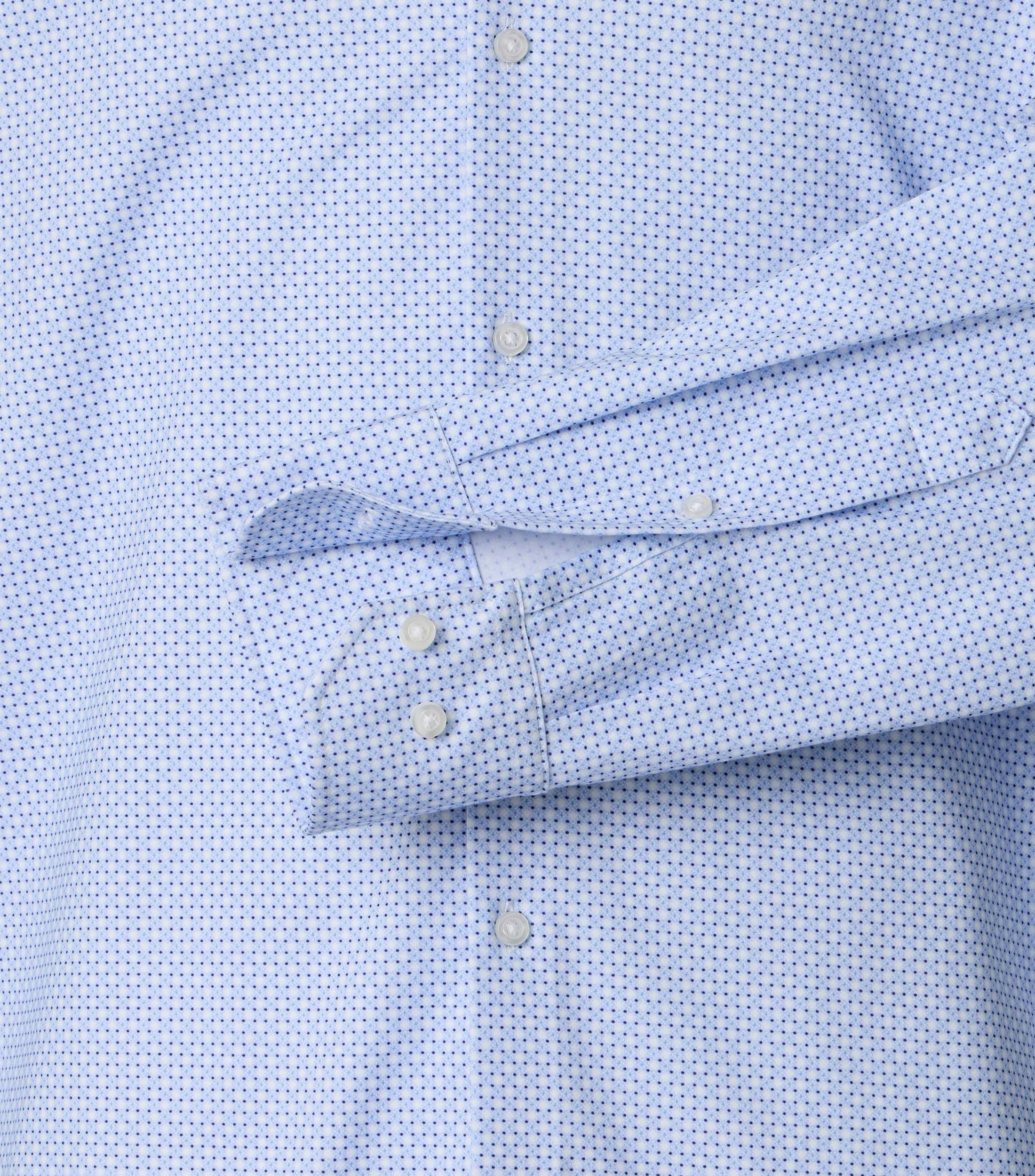 Ein Businesshemd im Print Muster in der Farbe Blau