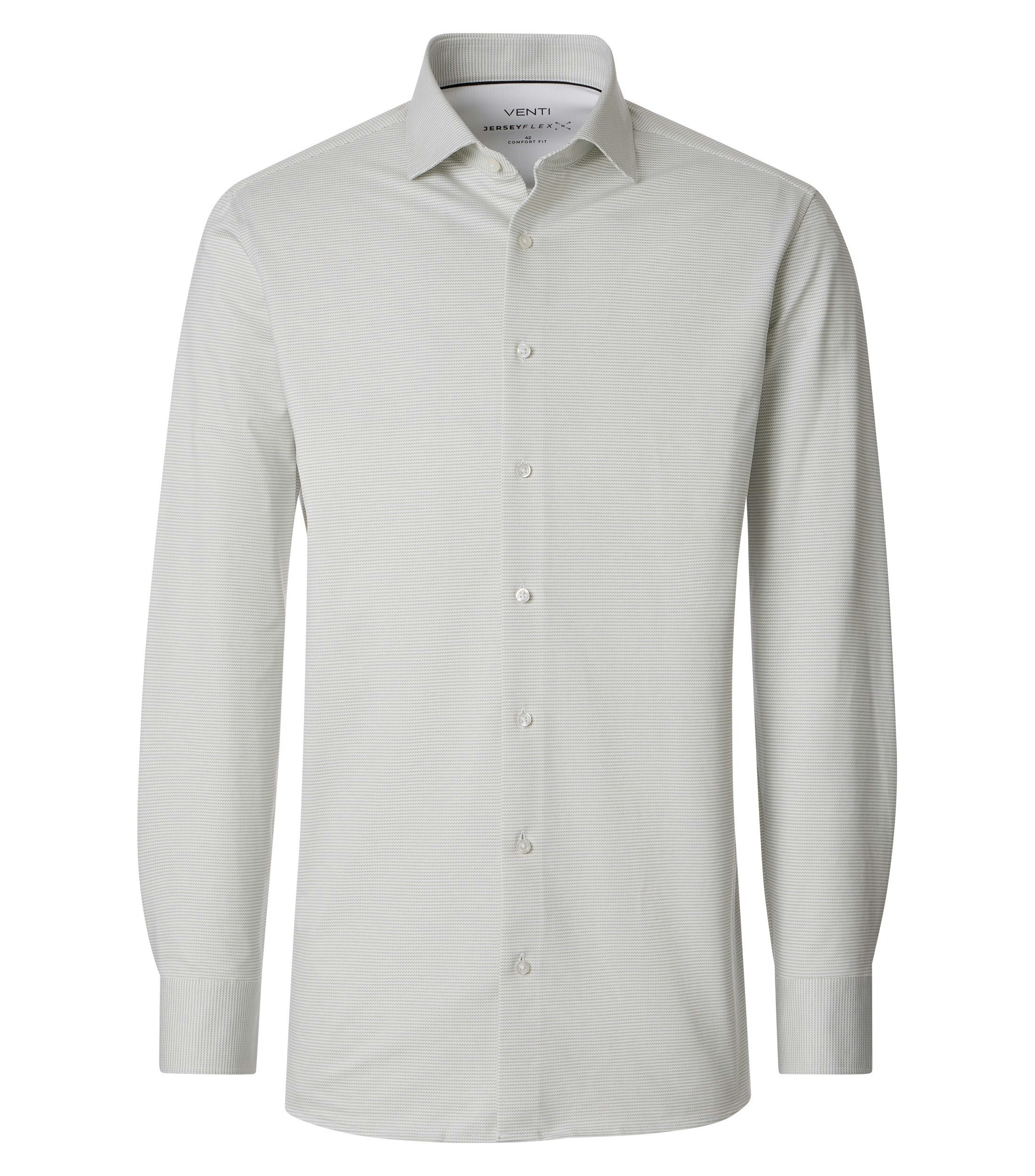 Ein Businesshemd im gestreift Muster in der Farbe Grün