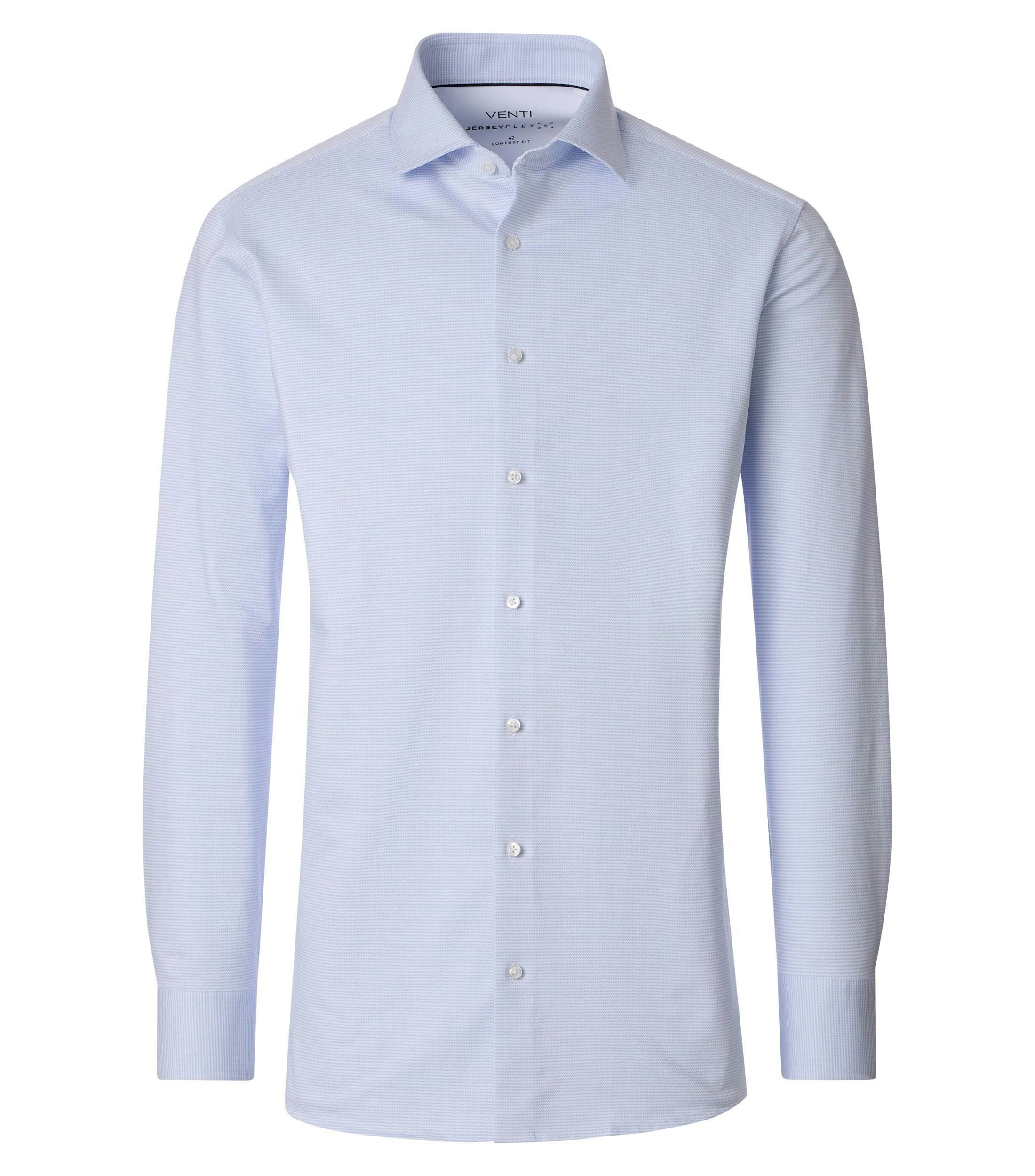 Ein Businesshemd im gestreift Muster in der Farbe Blau