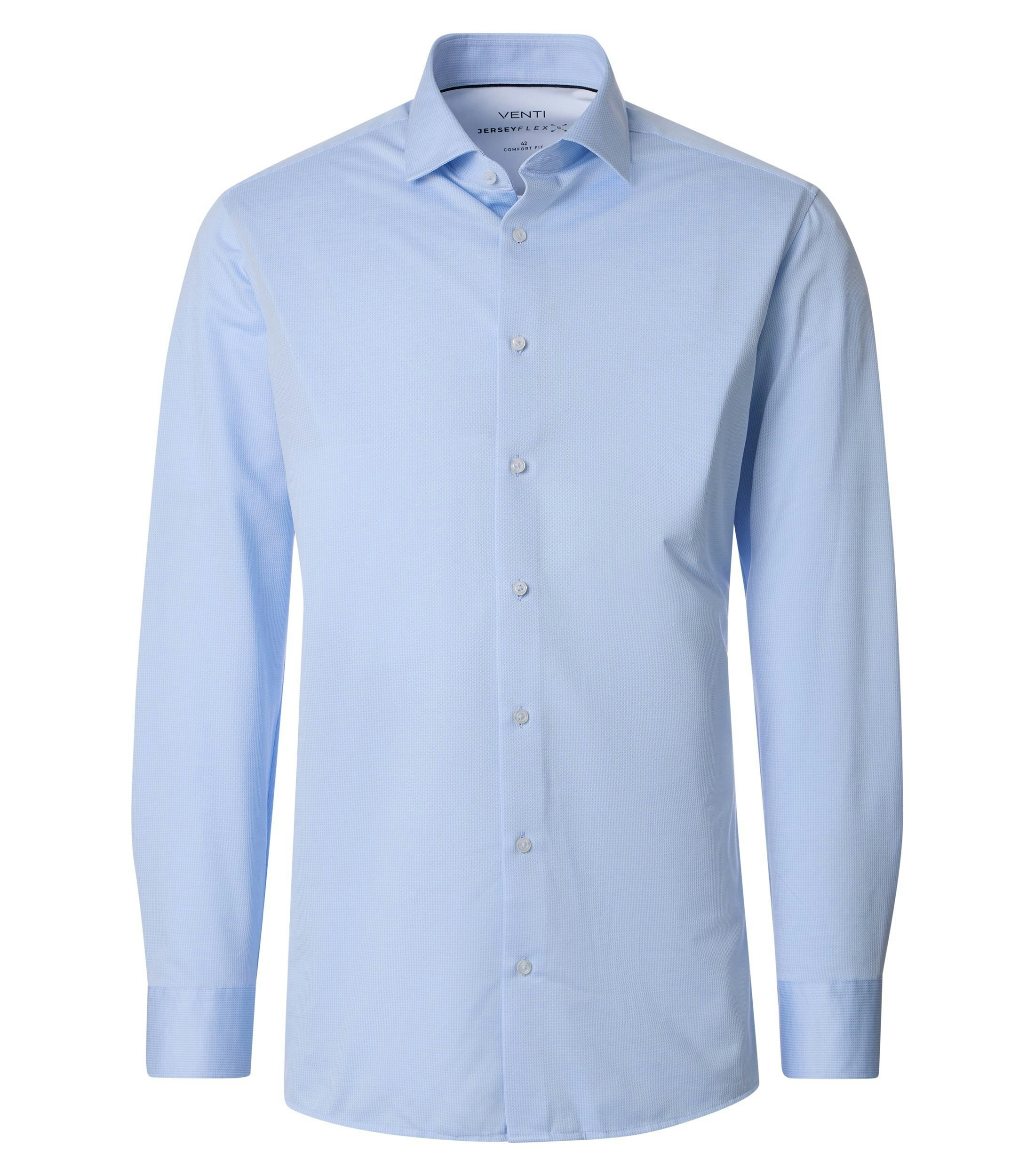 Ein Businesshemd im uni Muster in der Farbe blau