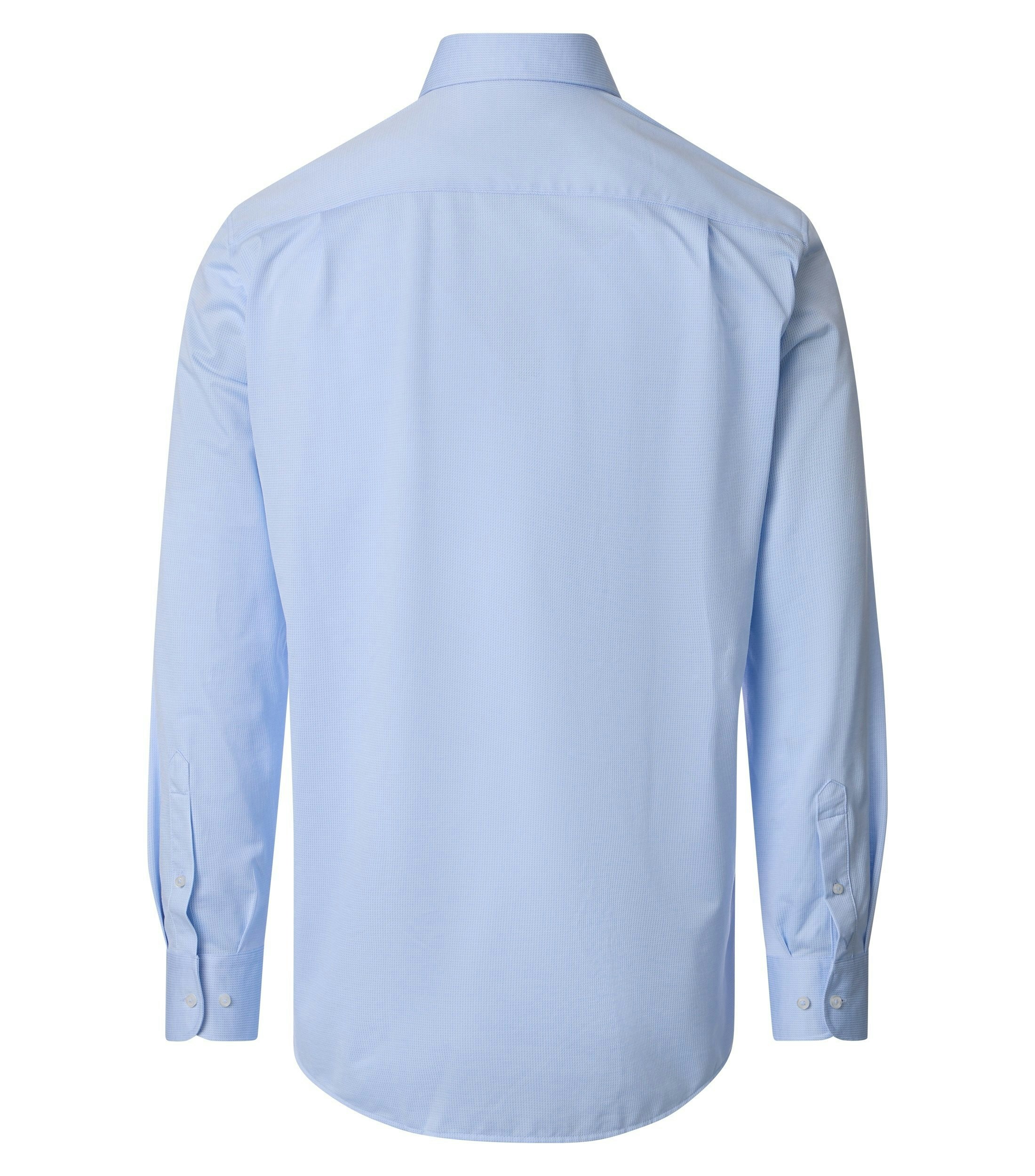 Ein Businesshemd im uni Muster in der Farbe blau