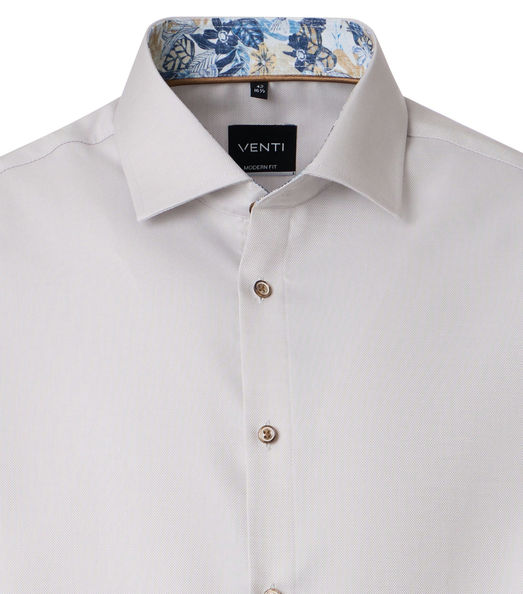 Ein Businesshemd im uni Muster in der Farbe Beige