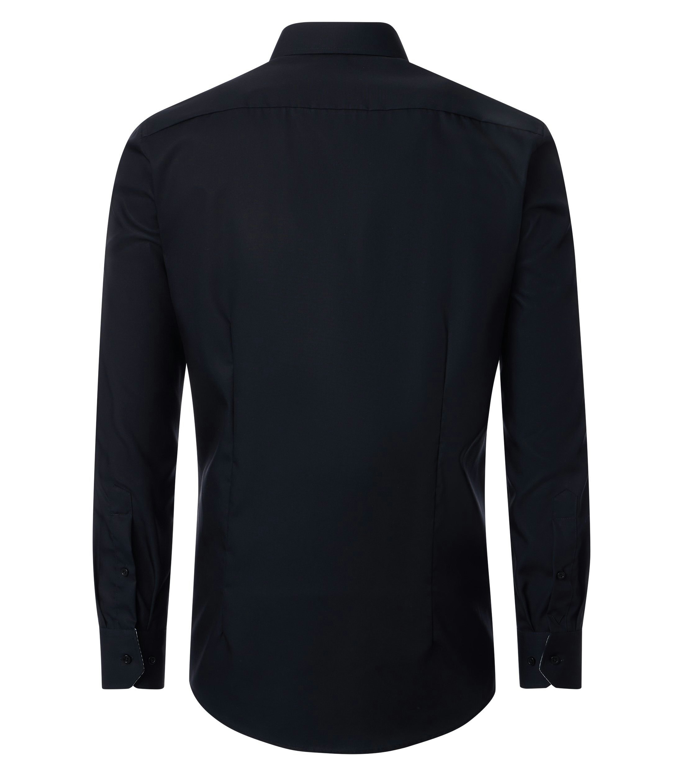 Ein Businesshemd im uni Muster in der Farbe Schwarz