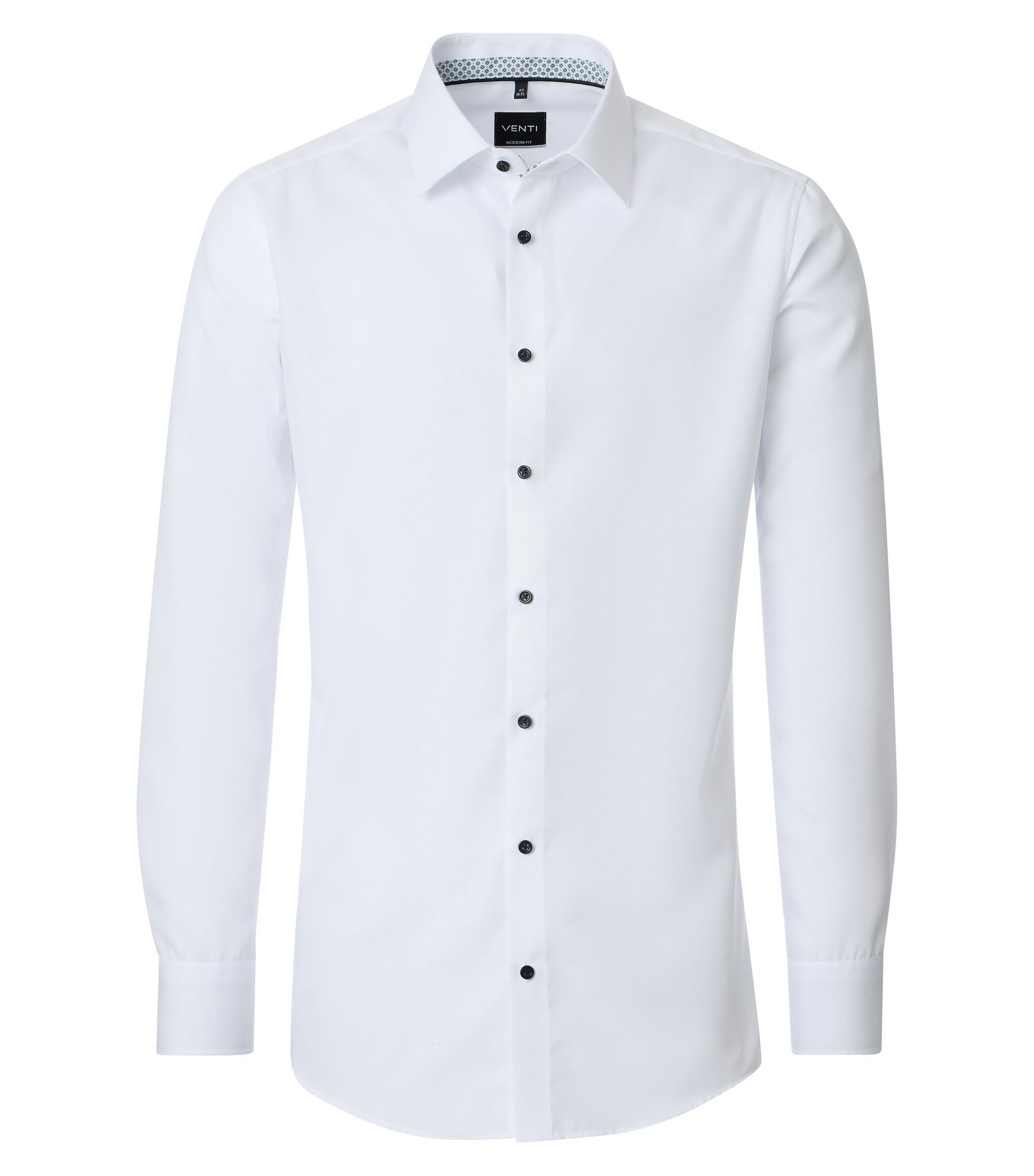 Ein Businesshemd im uni Muster in der Farbe Schneeweiß