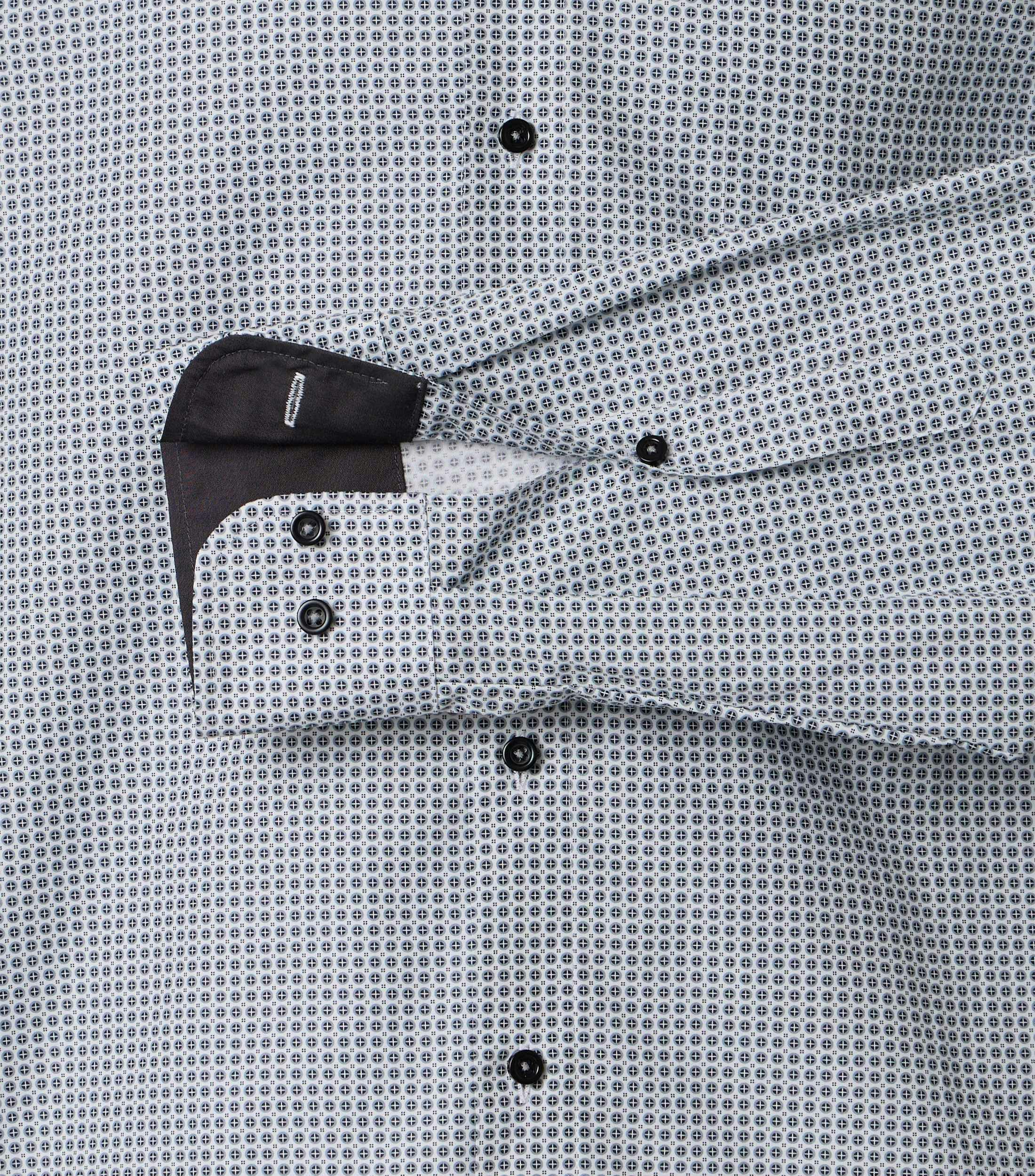 Ein Businesshemd im Print Muster in der Farbe Grau