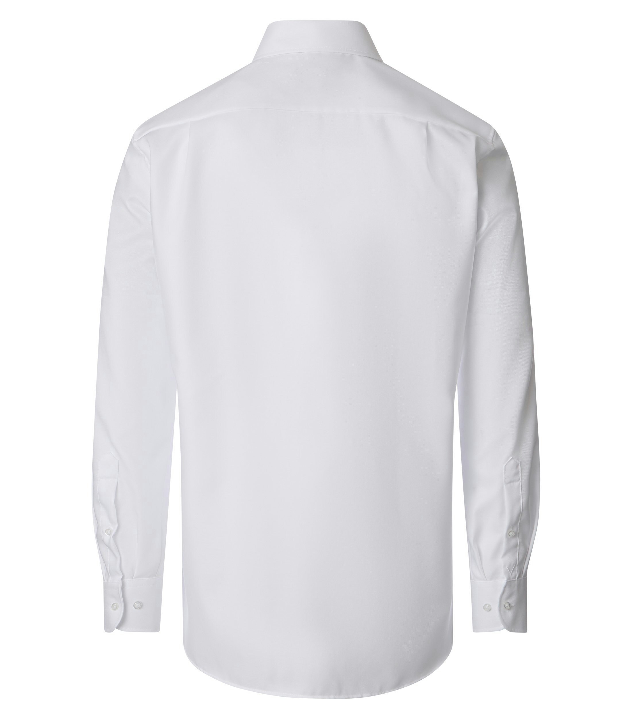 Ein Businesshemd im uni Muster in der Farbe weiss