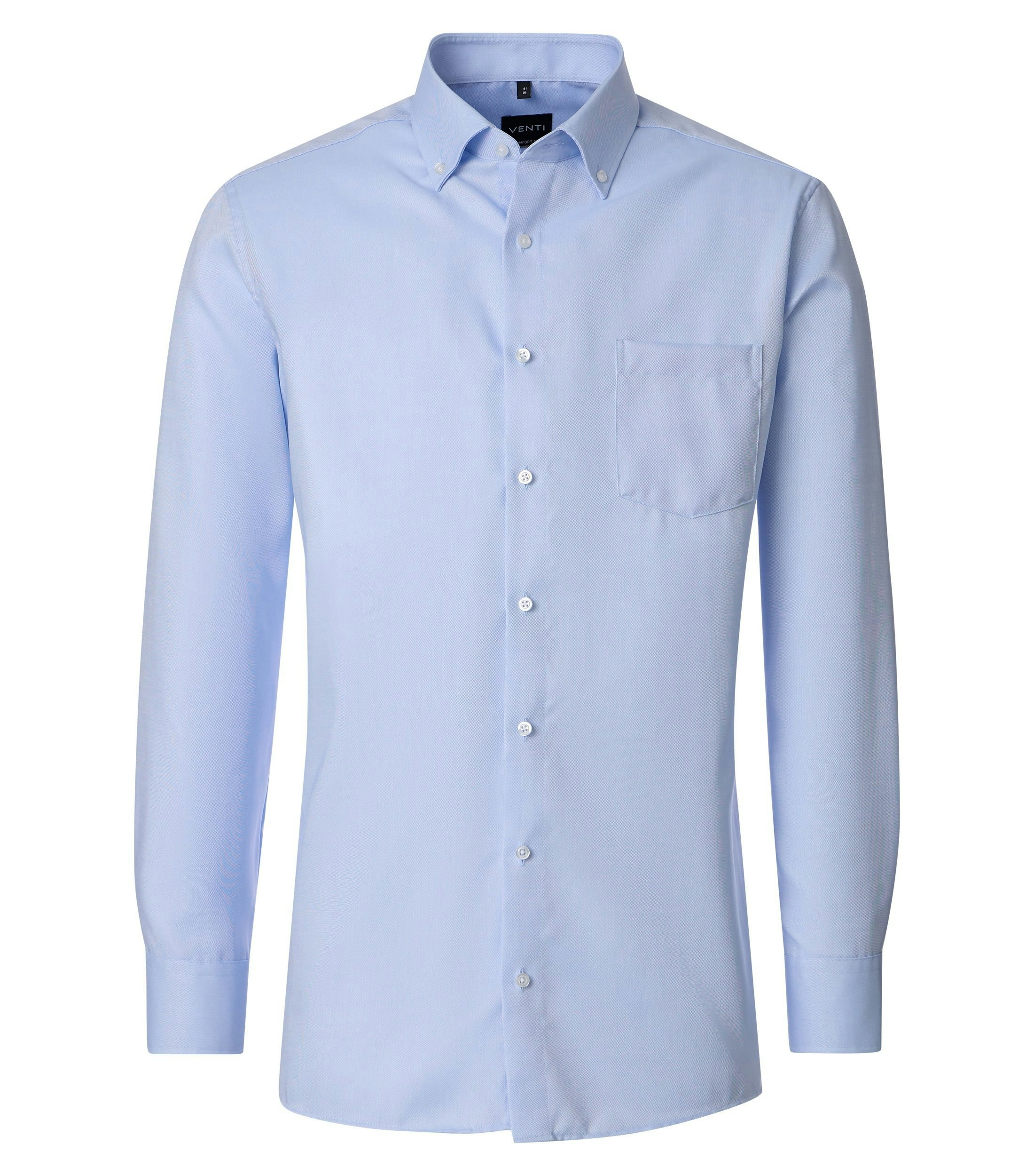 Ein Businesshemd im uni Muster in der Farbe blau