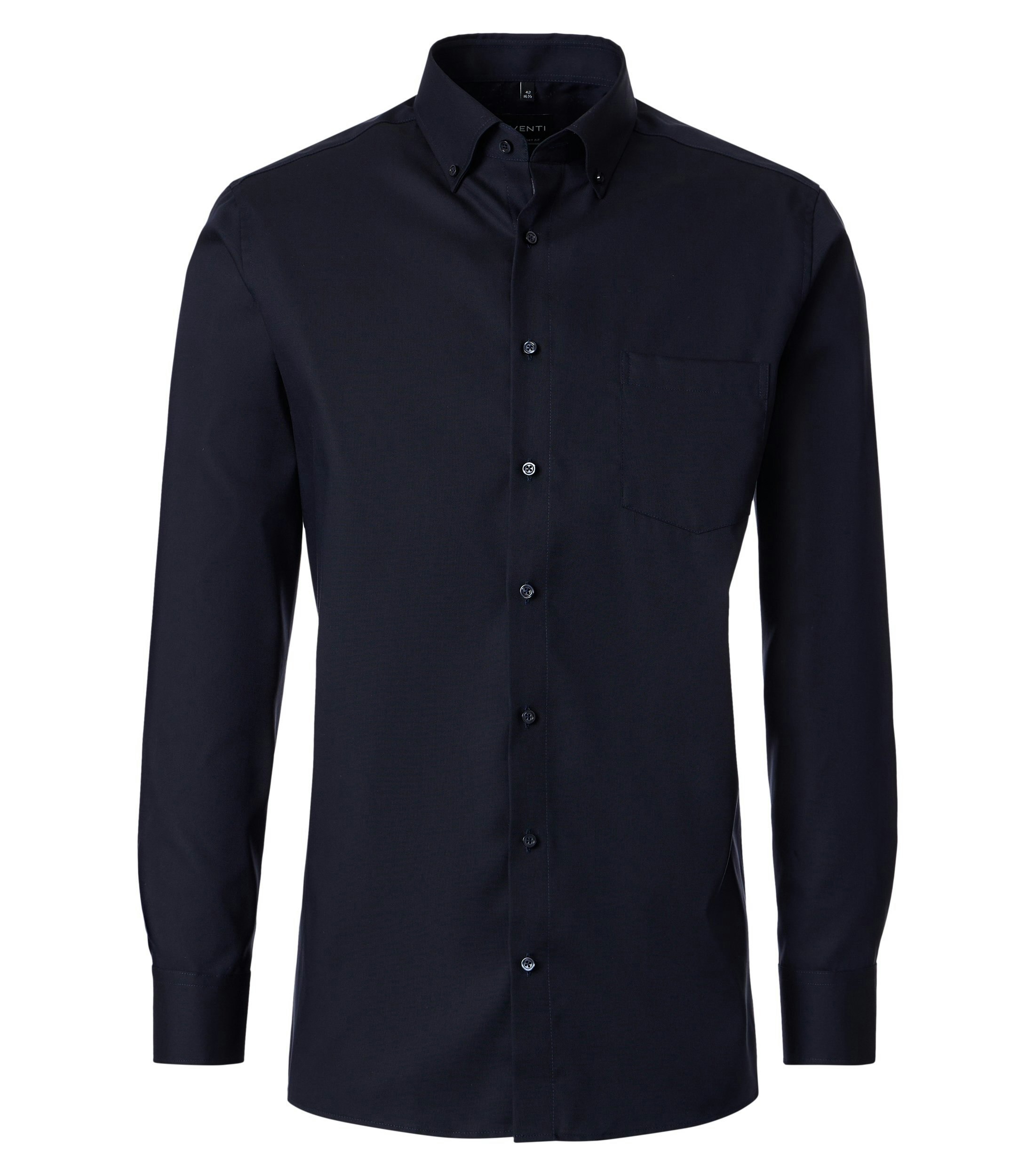 Ein Businesshemd im uni Muster in der Farbe blau