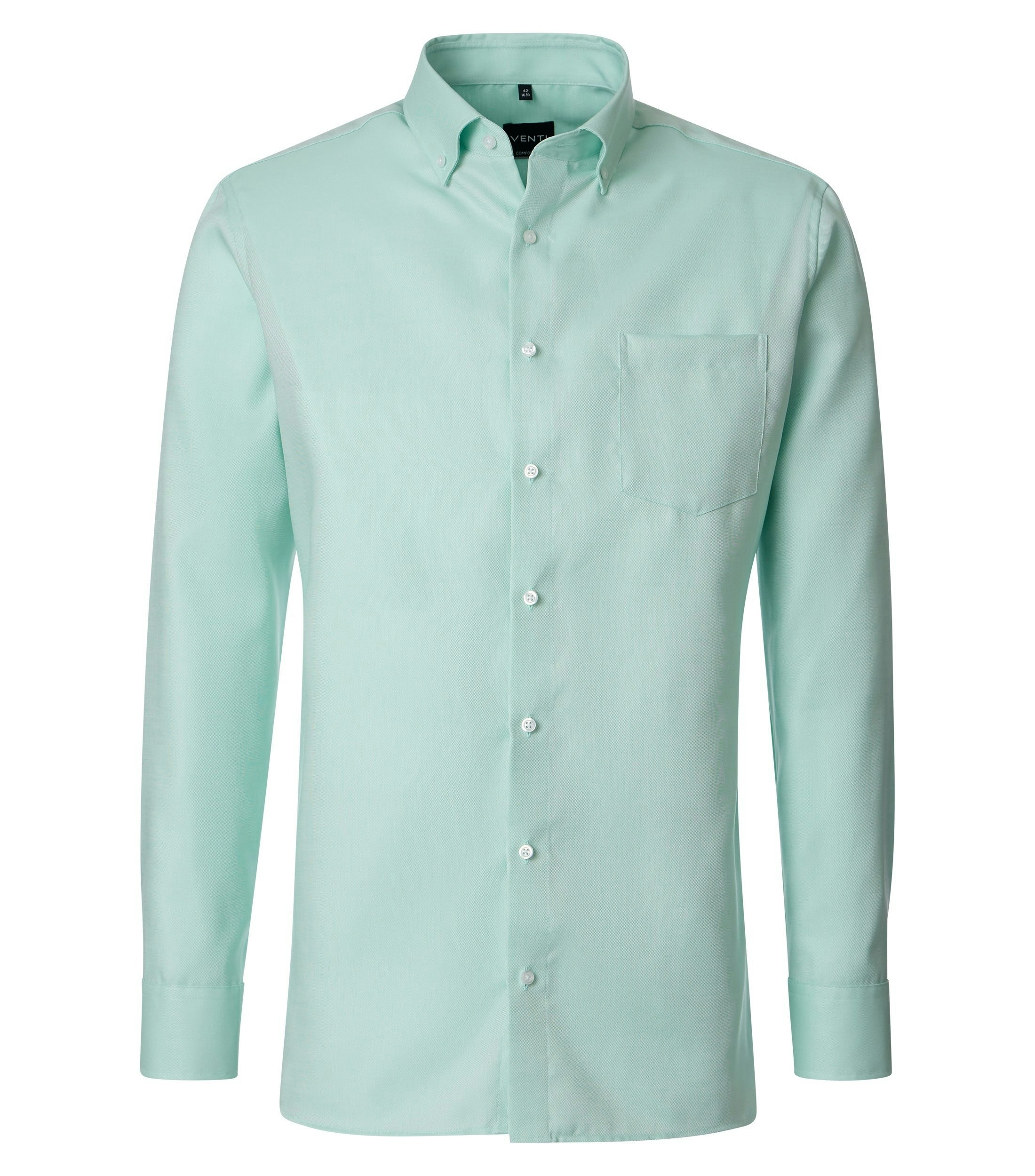 Ein Businesshemd im uni Muster in der Farbe grün