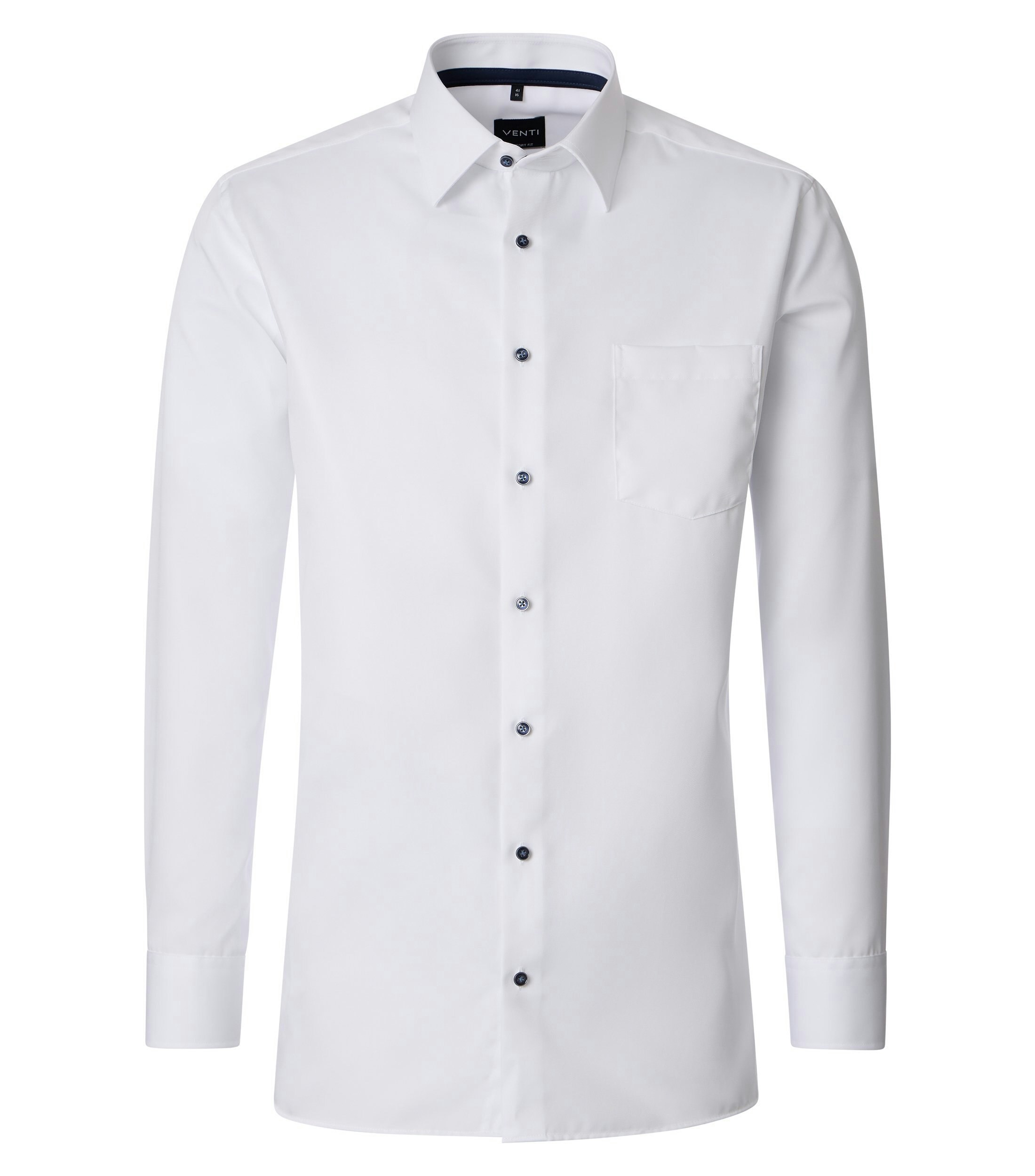 Ein Businesshemd im uni Muster in der Farbe weiss