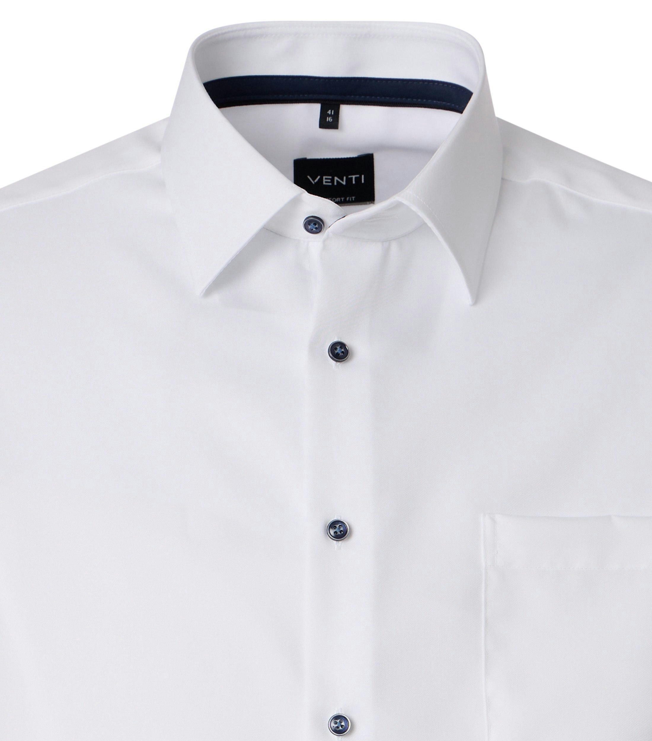 Ein Businesshemd im uni Muster in der Farbe weiss