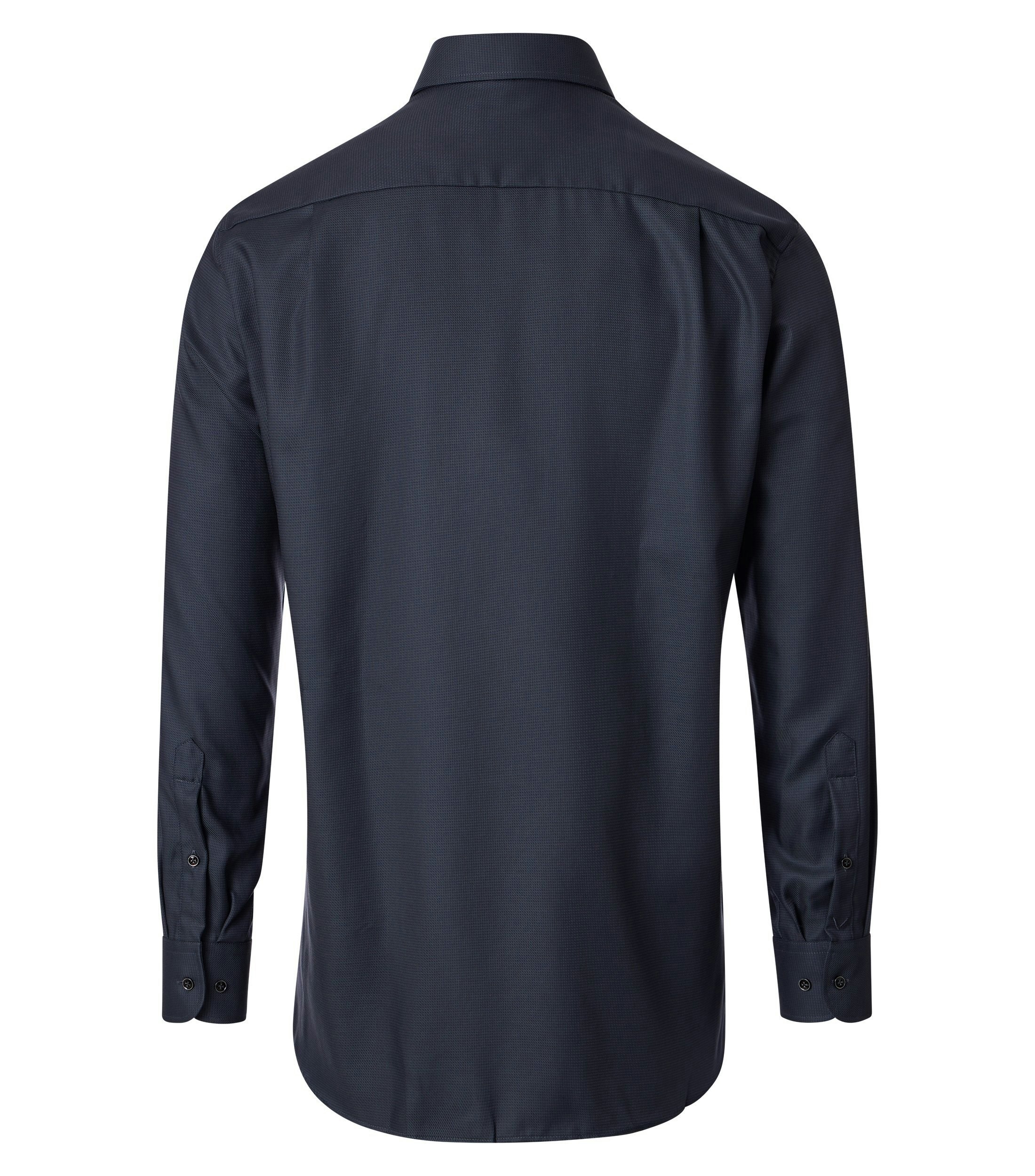 Ein Businesshemd im uni Muster in der Farbe schwarz