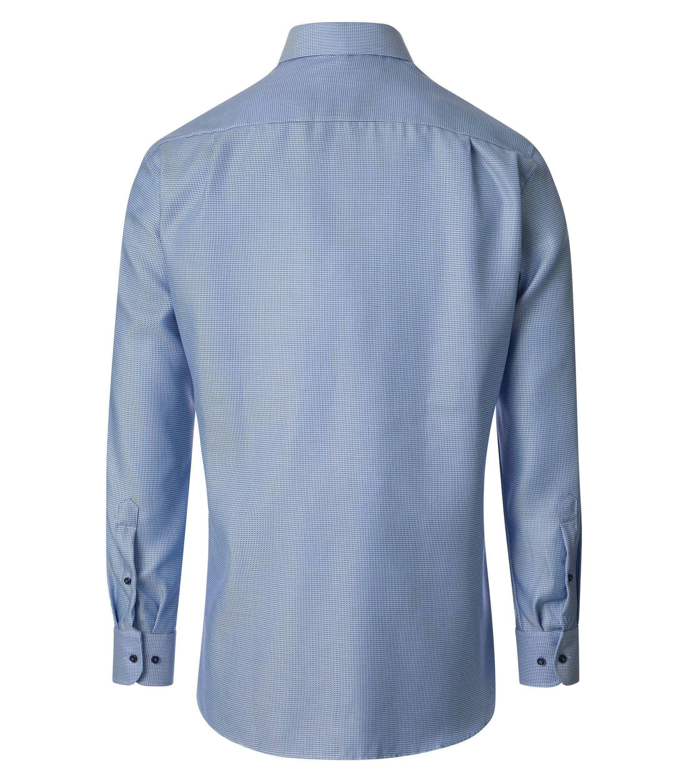Ein Businesshemd im uni Muster in der Farbe blau