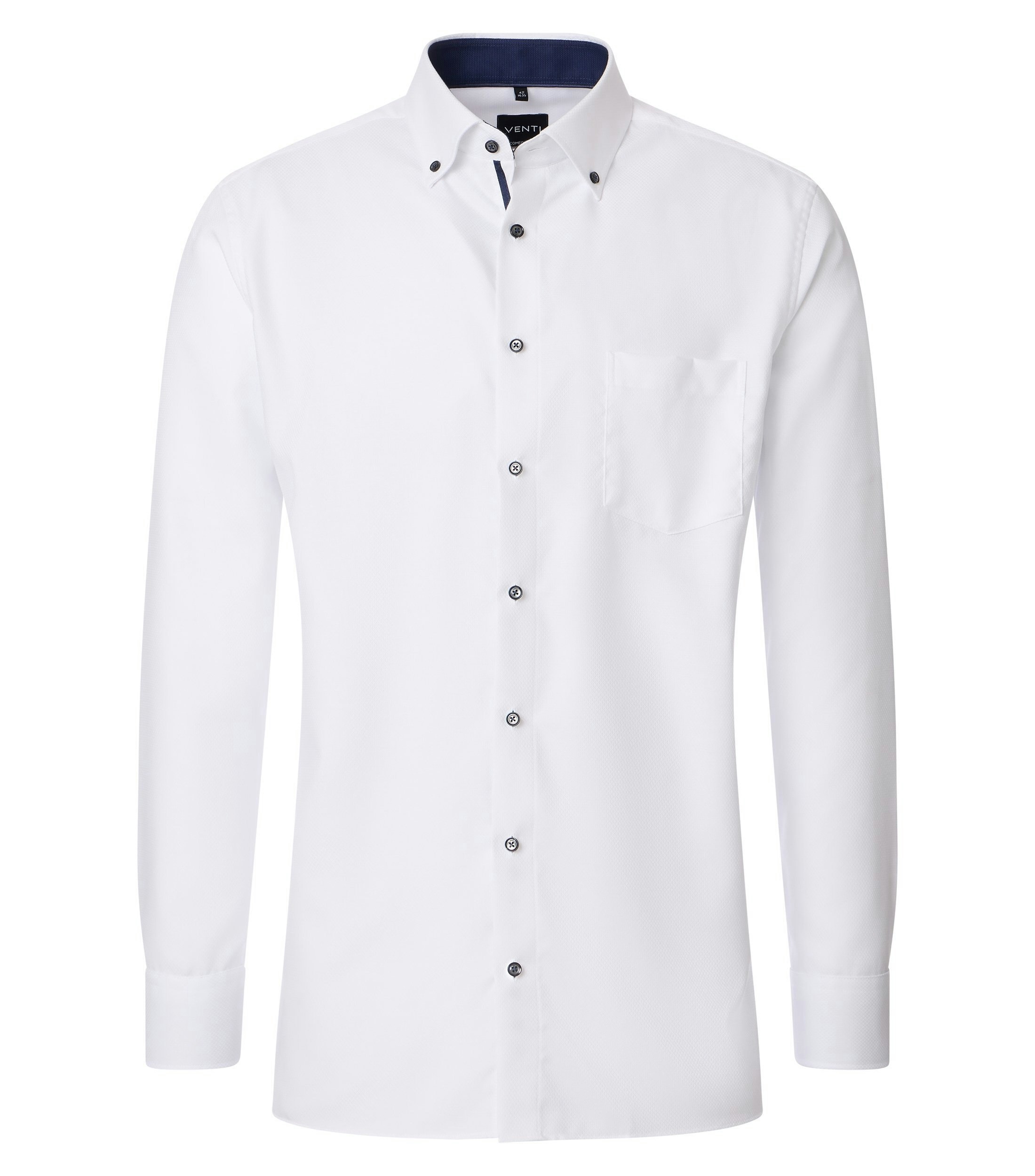 Ein Businesshemd im uni Muster in der Farbe Weiß