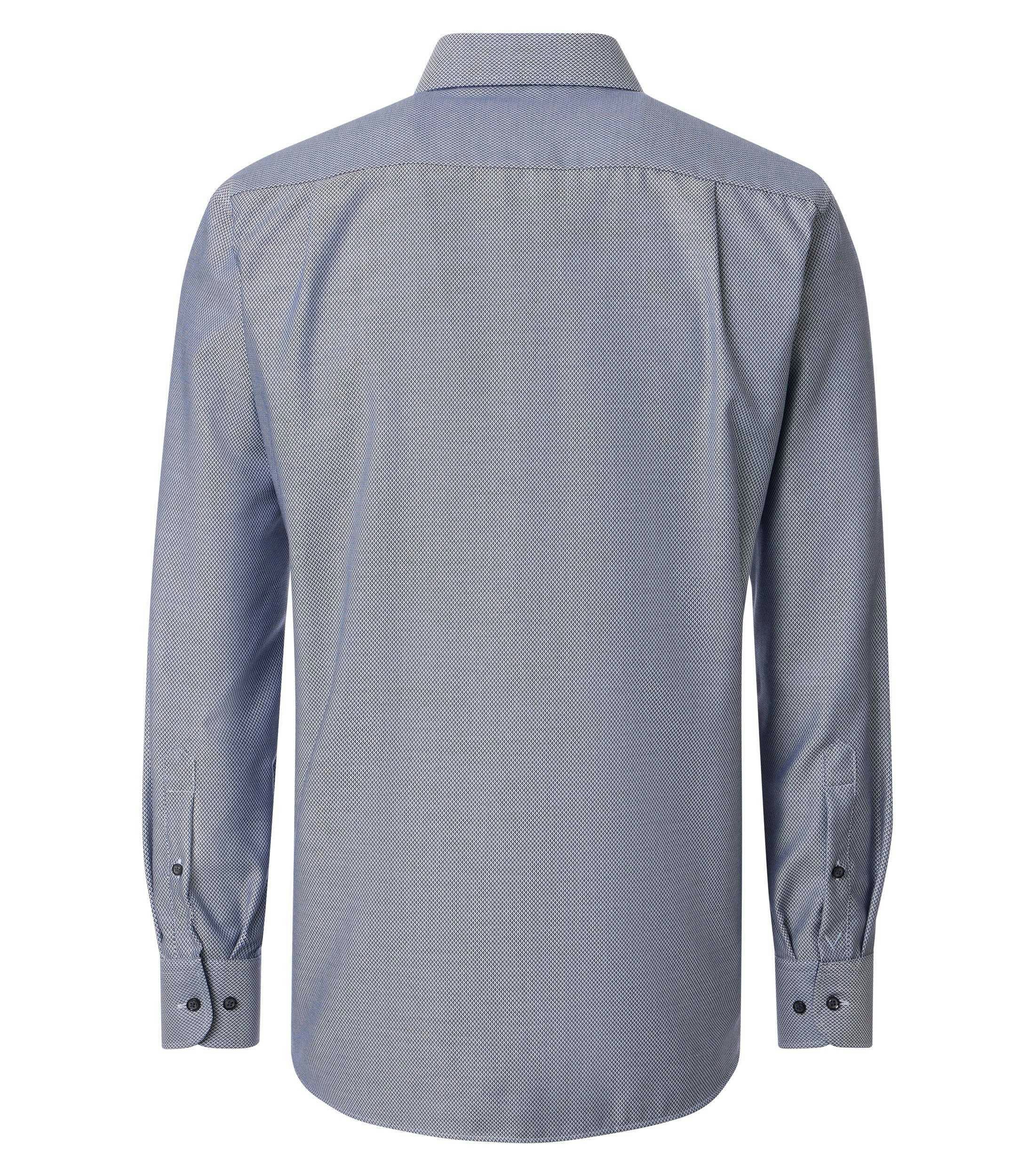 Ein Businesshemd im uni Muster in der Farbe Mittelblau