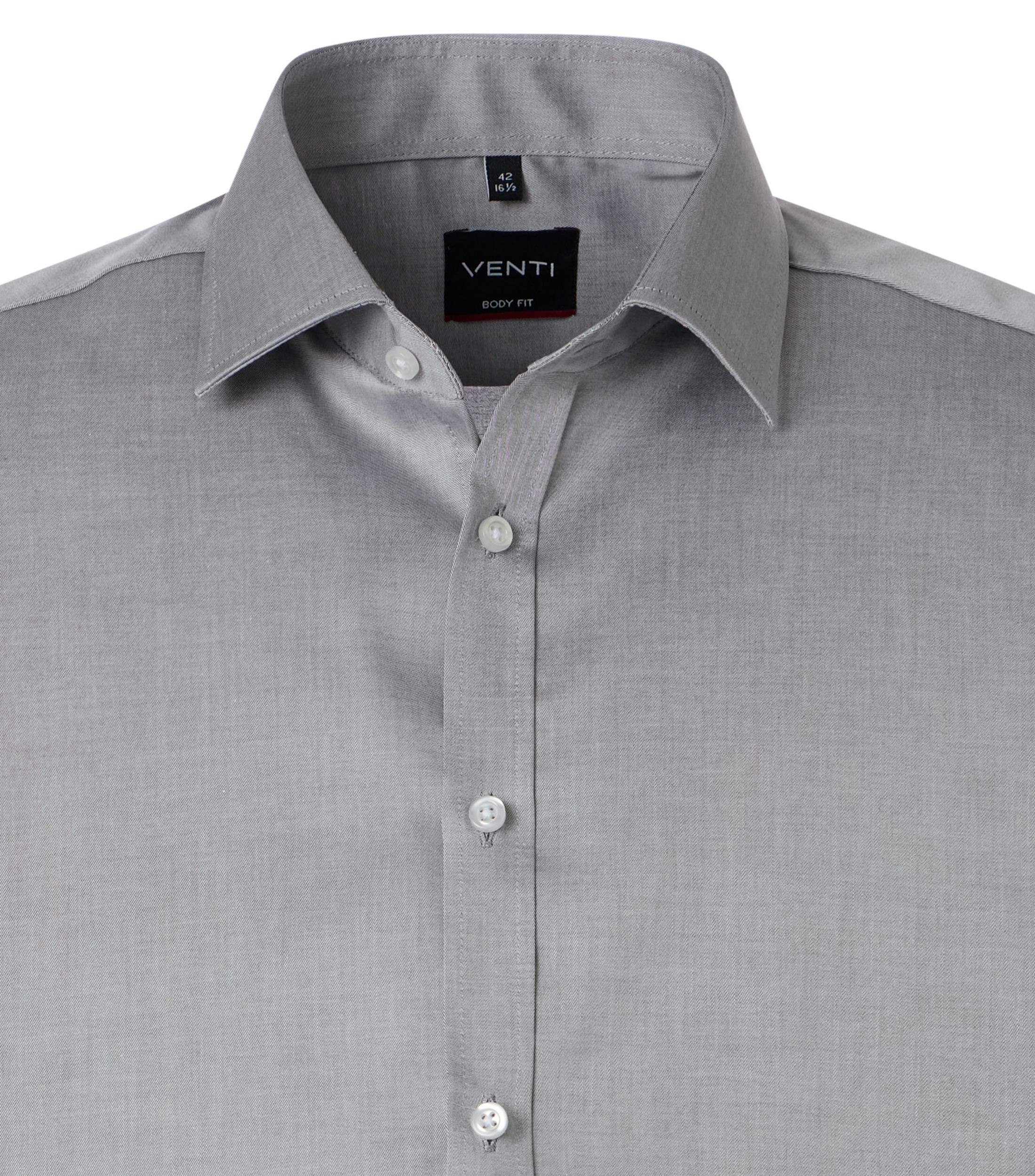 Ein Businesshemd im uni Muster in der Farbe Grau