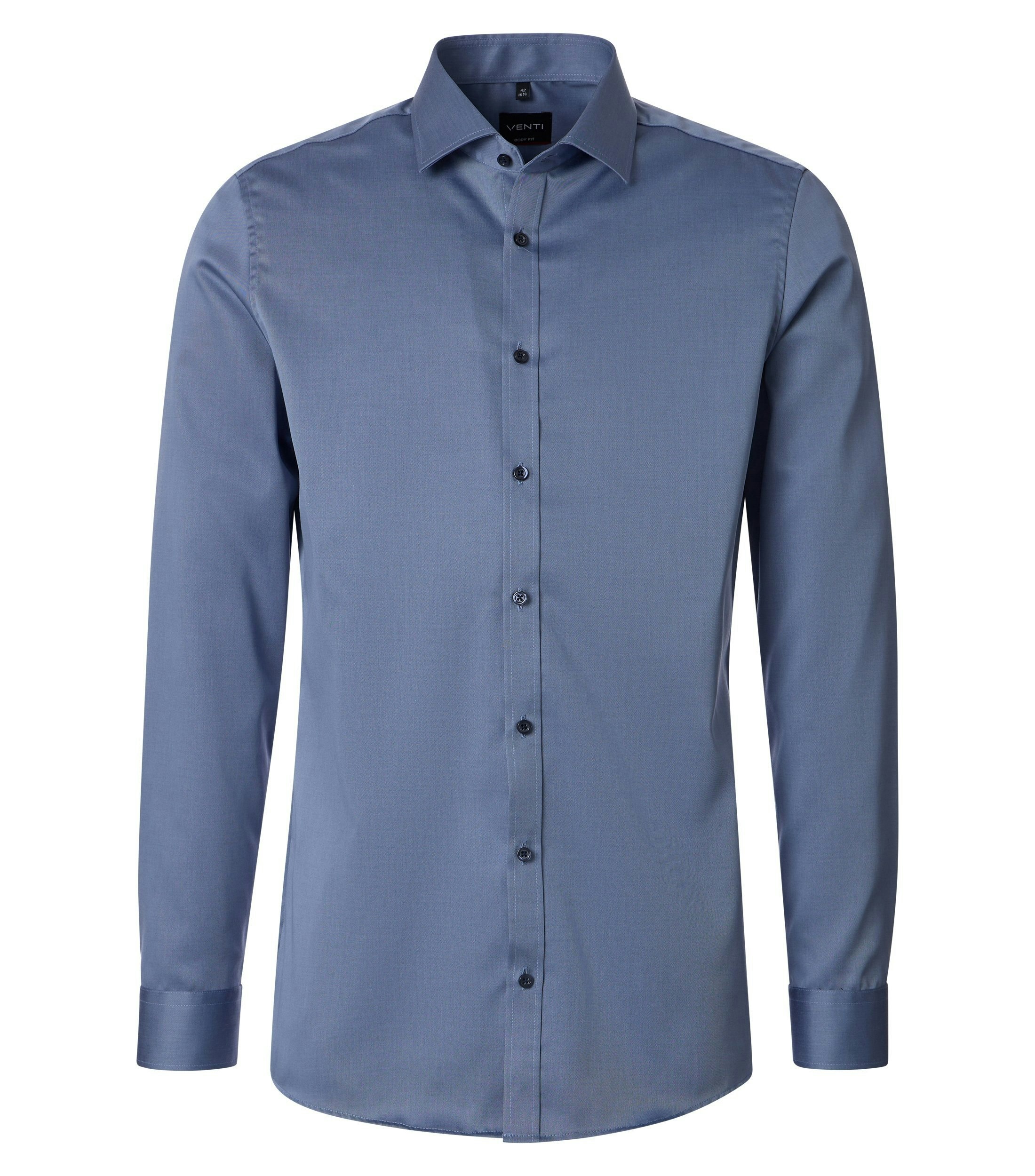 Ein Businesshemd im uni Muster in der Farbe Blau